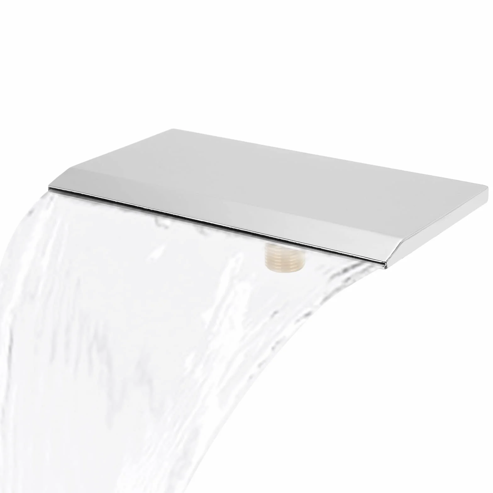 Cascata Sfioratore Lama G1/2 Filettatura Esterna Stagno Cascata 19 cm Fontana per Piscina in Acciaio Inox per Giardino Esterno Piscina Acqua Caratteristiche
