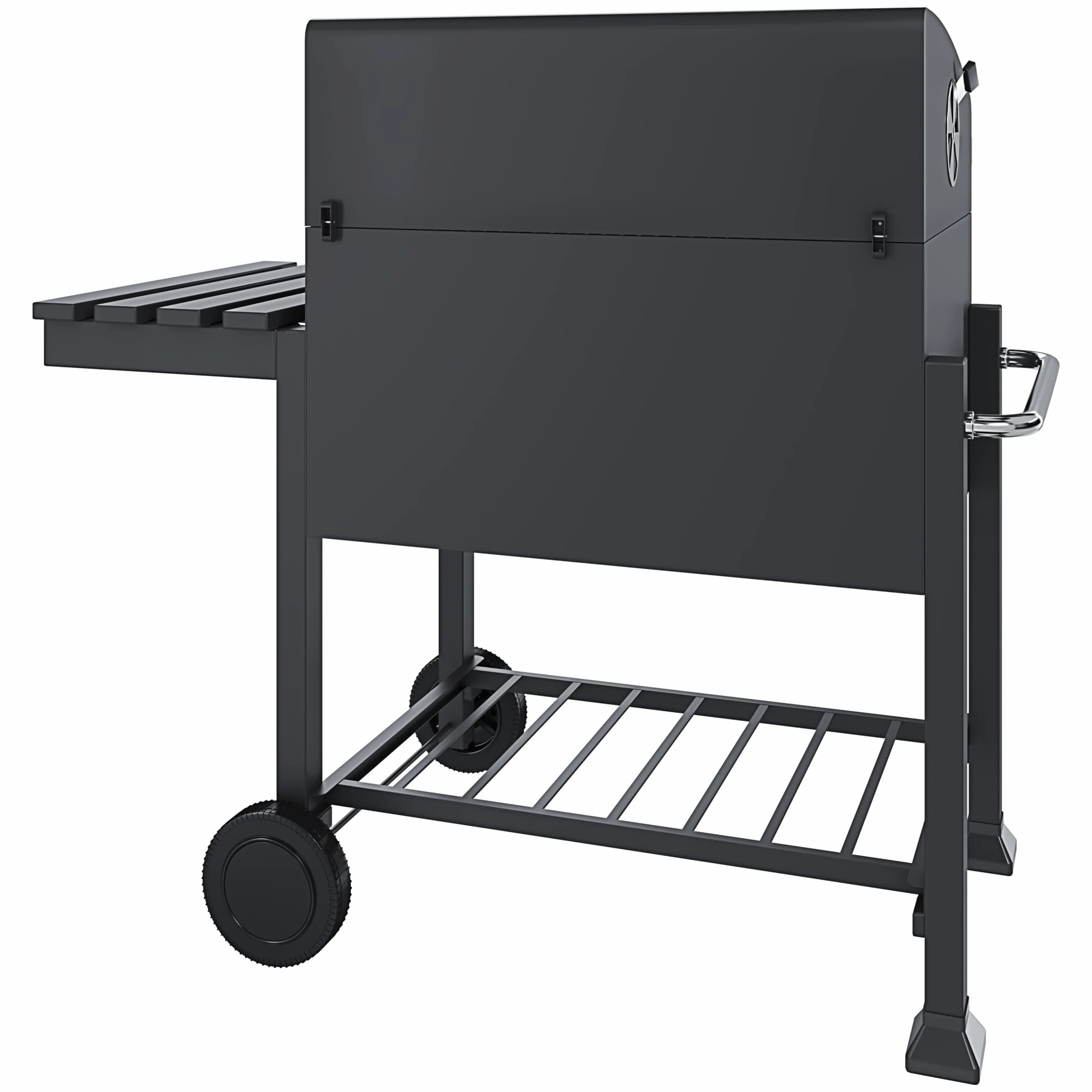 BRICOZONE Barbecue A Carbone In Acciaio Con Termometro Integrato Griglia Regolabile In Altezza