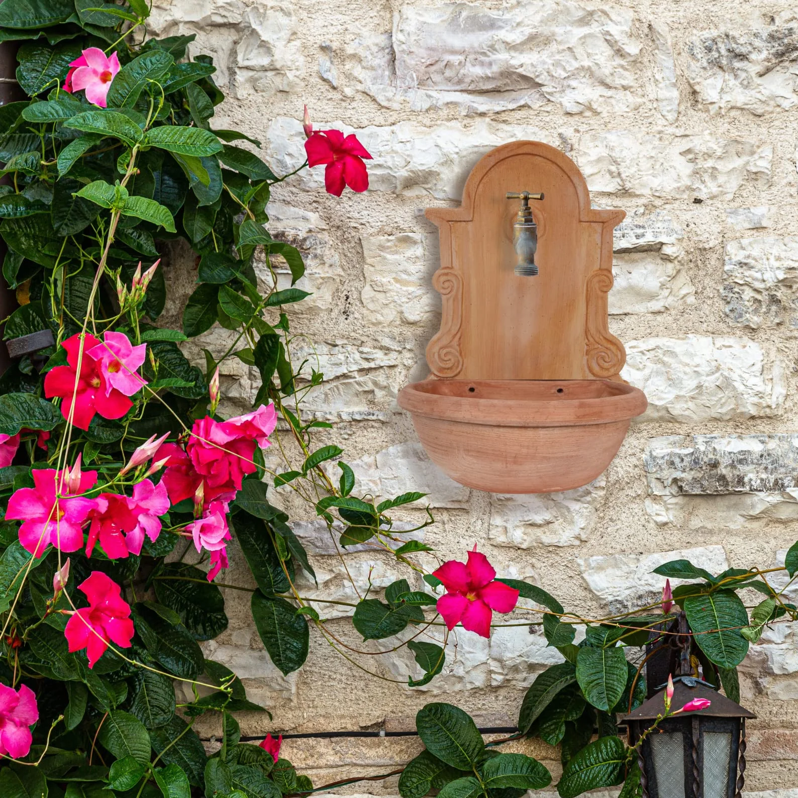 Fontana giardino esterno terracotta L43xPR37xH65 Fontana d'acqua fredda