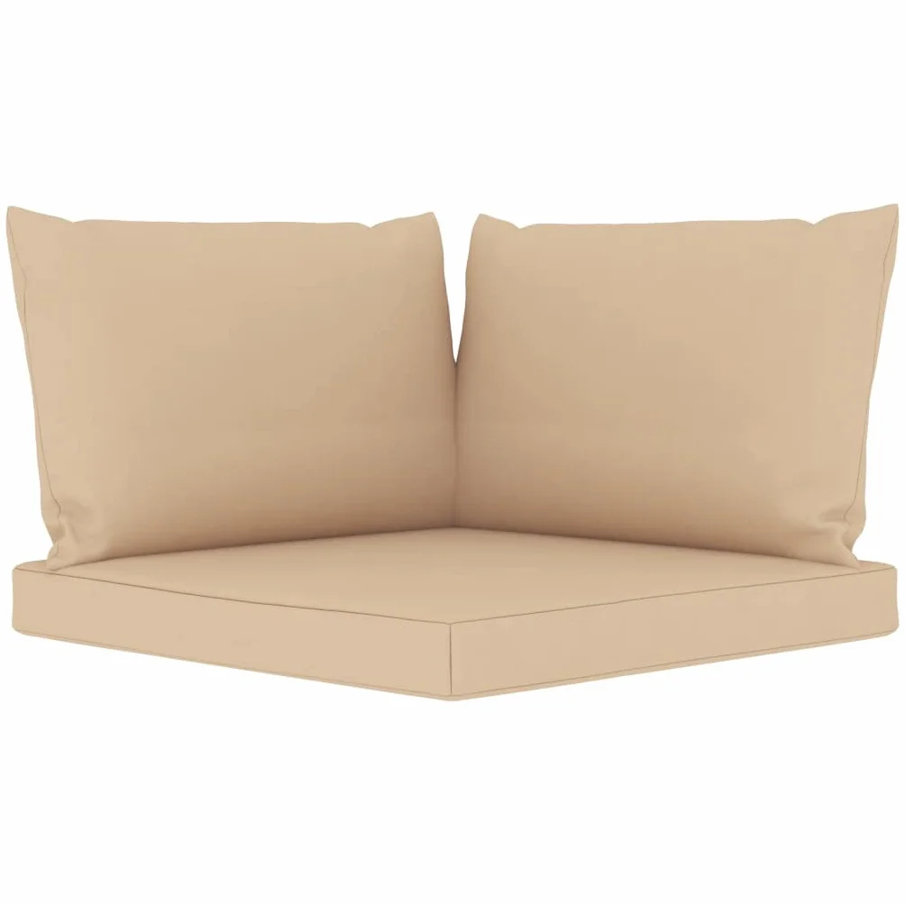 vidaXL Cuscini per Pallet 3 pz Beige in Tessuto Oxford