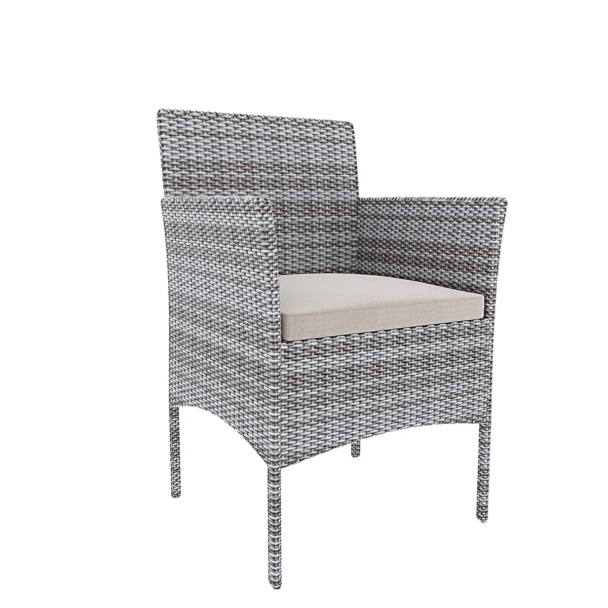 Set Di Mobili da Giardino in Rattan 4 Posti Salottino Salotto E Tavolino Con Ripiano In Vetro 2 Poltrone E Divano 2 Posti Con Cuscini Sfoderabili Giardino Esterno Piscina Veranda Terrazzo (Gray)