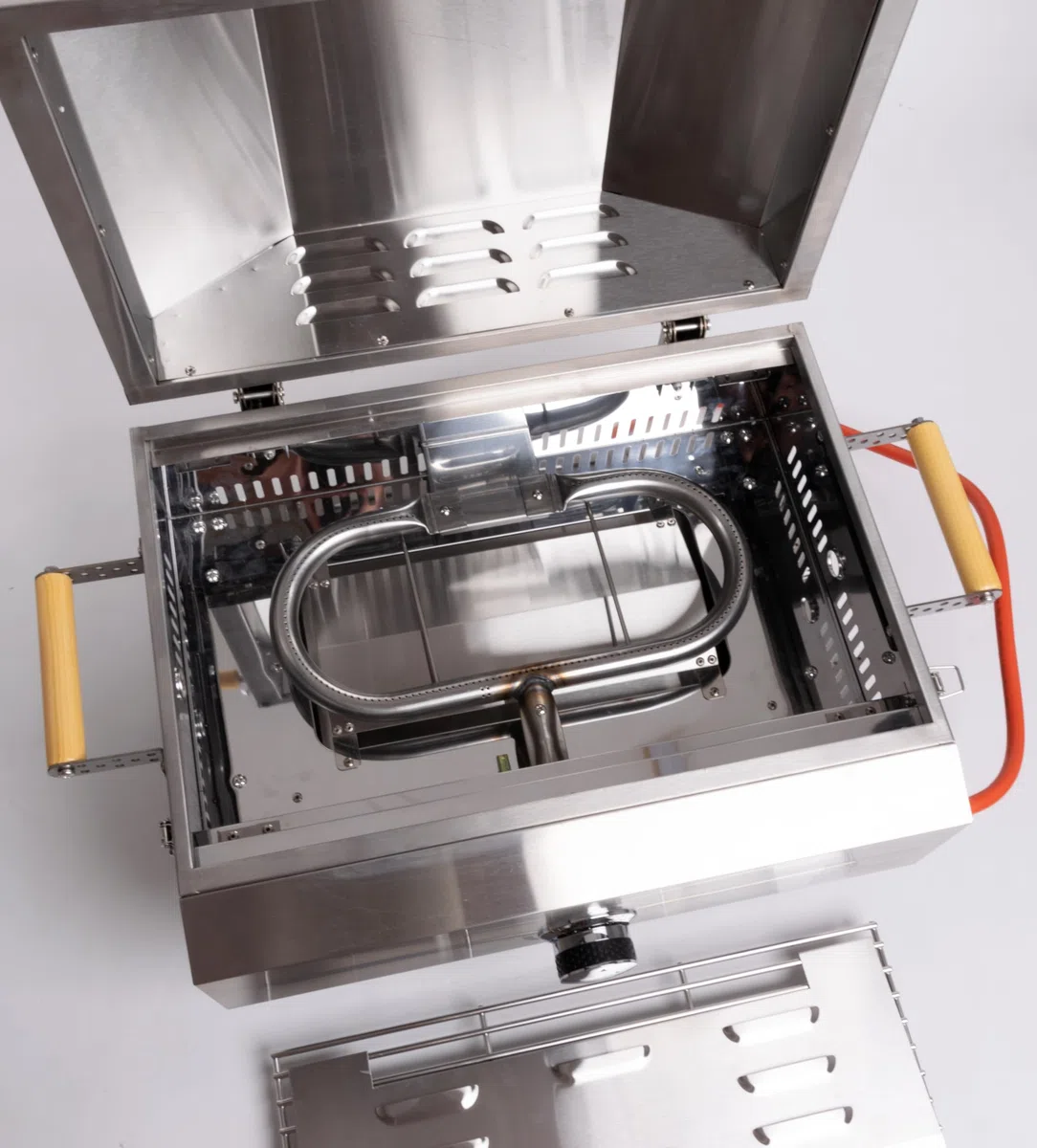Forno Griglia per Barbecue a Gas 2 in 1, Forno per Pizza in Acciaio Inossidabile