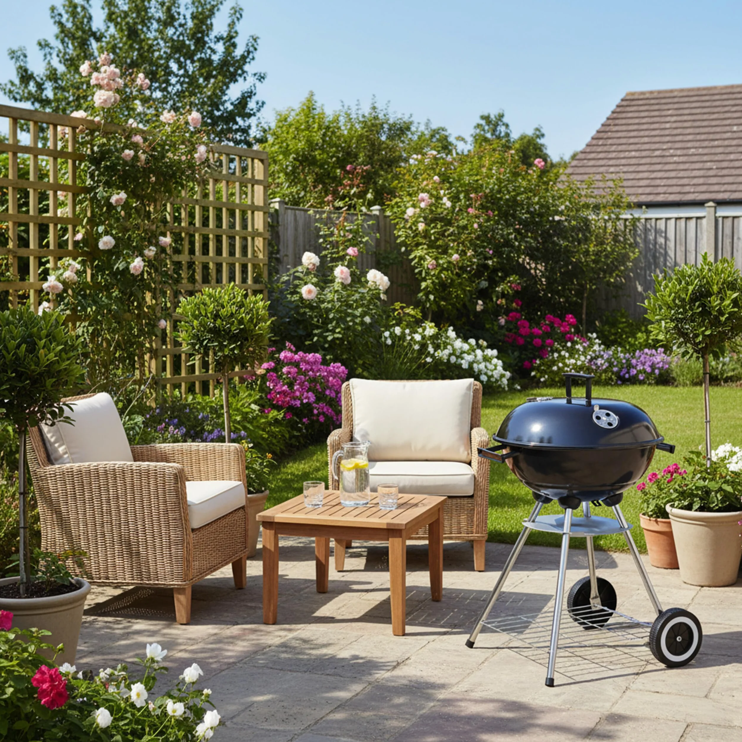 Relaxdays Barbecue Sfera Pieghevole Portatile Griglia 40 cm Nero
