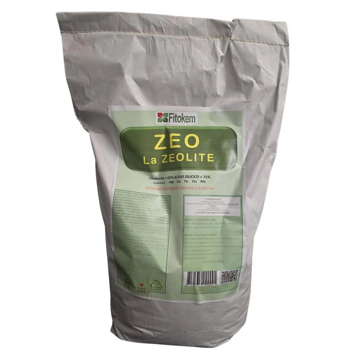 Fitokem Zeo Zeolite per Piante 6kg Polvere di Roccia per Agricoltura