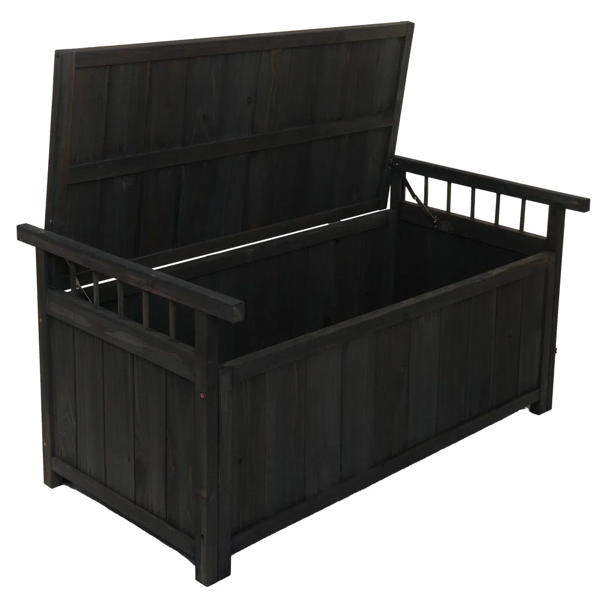 Mendler Cassapanca HWC-O13, contenitore per cuscini panca da giardino, legno di abete MVG 53x108x60cm - antracite