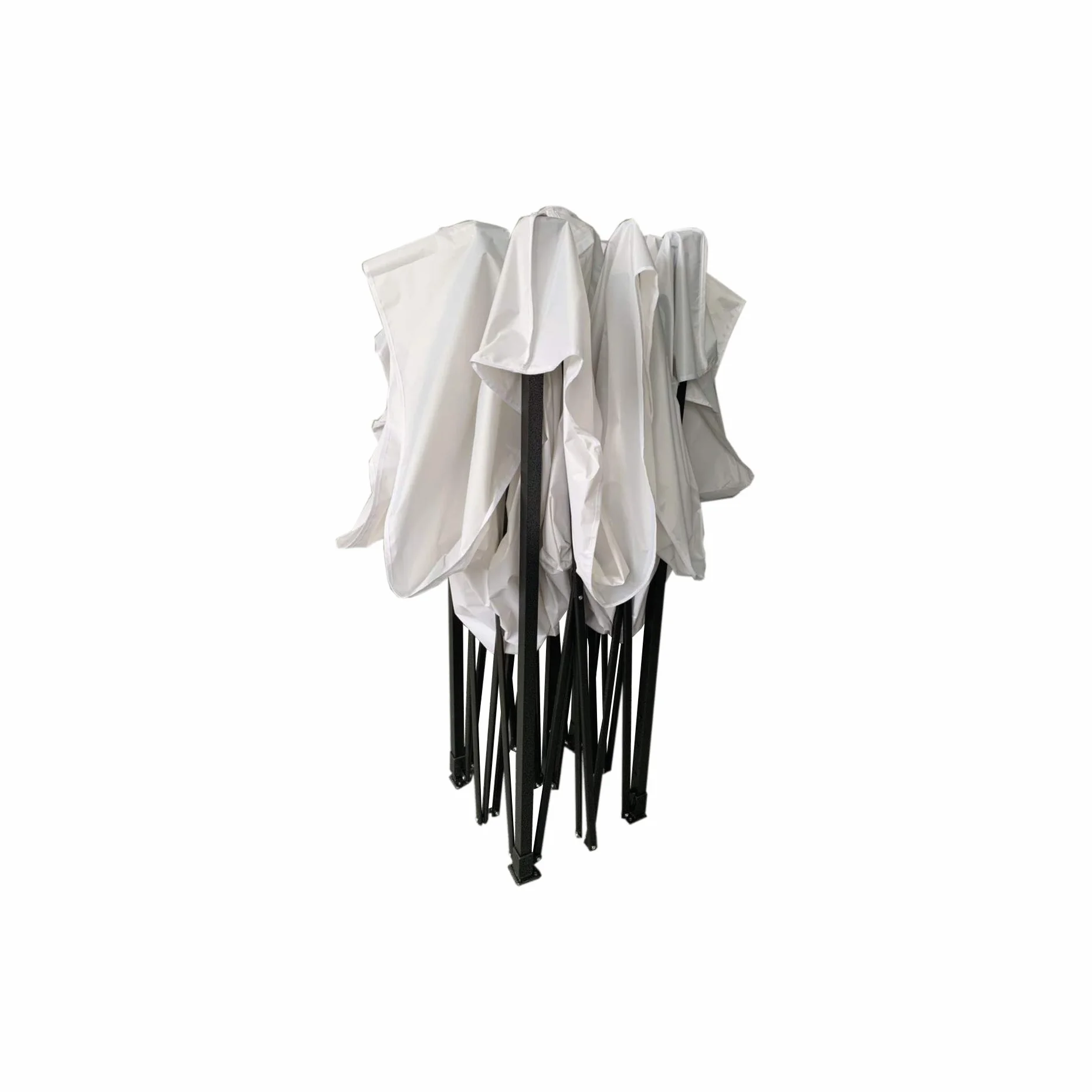 Rebecca Mobili Gazebo Tendone a Fisarmonica 3,1 x 3 x 3 mt Poliestere Metallo Bianco con Custodia e Pesi