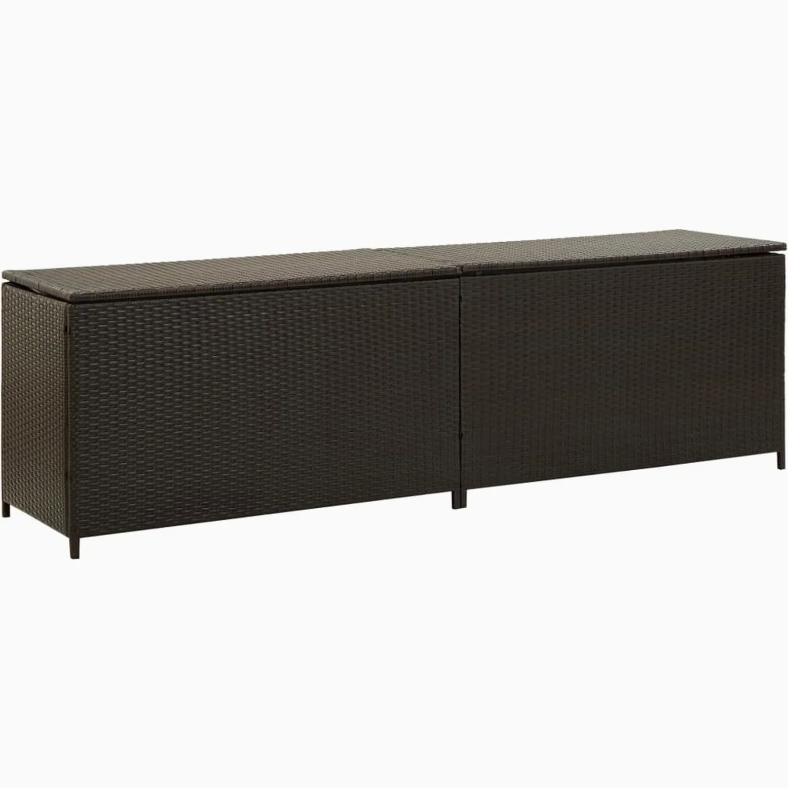 BaraSh Baule da Giardino in Polyrattan 200x50x60 cm Marrone,Baule da Giardino,Bauli e Contenitori da Giardino,Contenitore Giardino(SPU:46475)