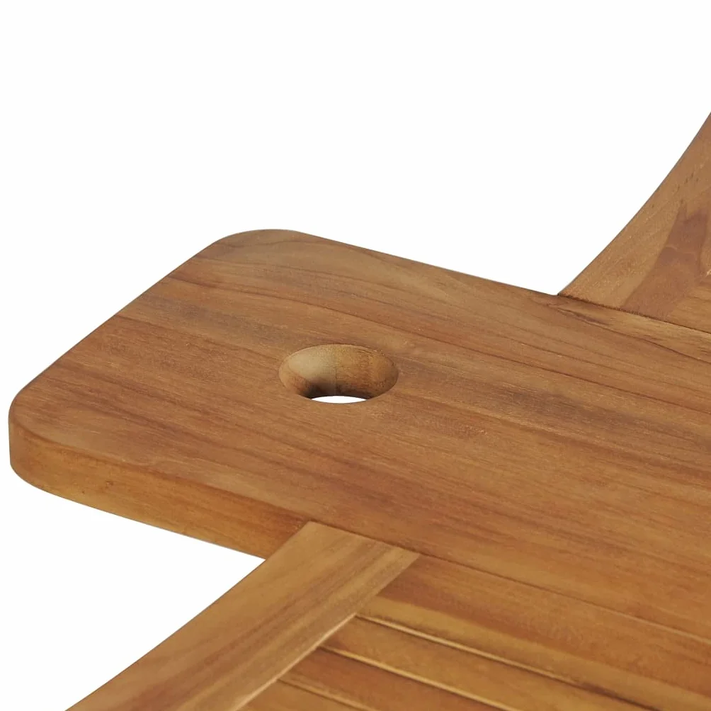 vidaXL Tavolo Bar da Esterni con Ripiani Pieghevole Giardino Tavolino da Bistrot Tavolino da Pub Arredo Arredamento Massello di Teak