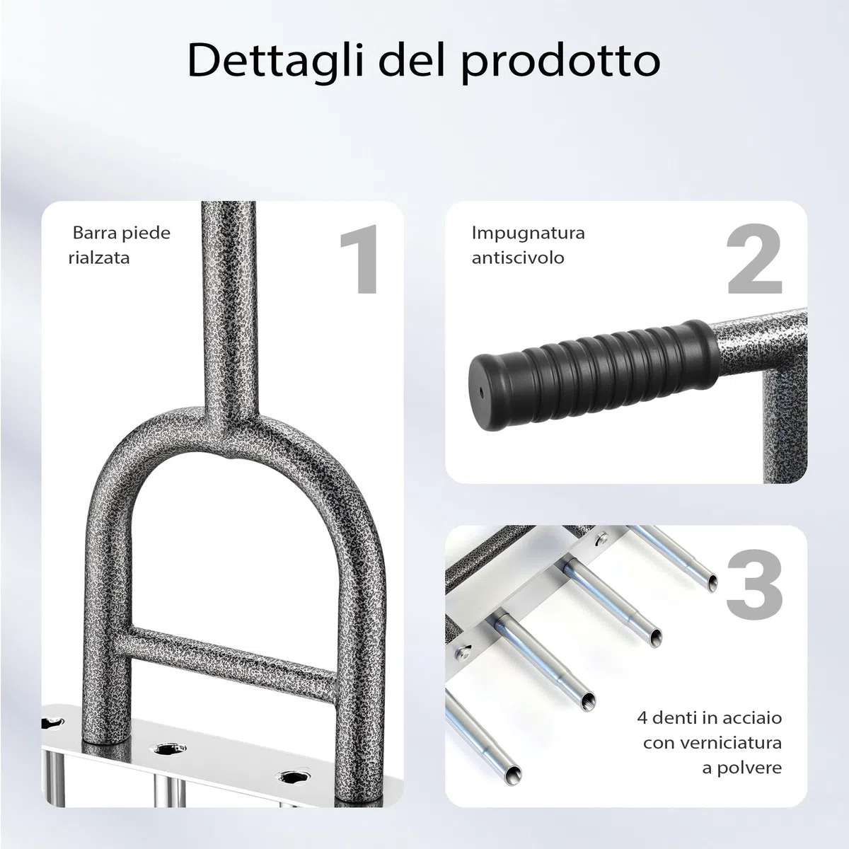Wiltec Carotatrice manuale per prato in acciaio con impugnatura ergonomica a T e 4 fustelle