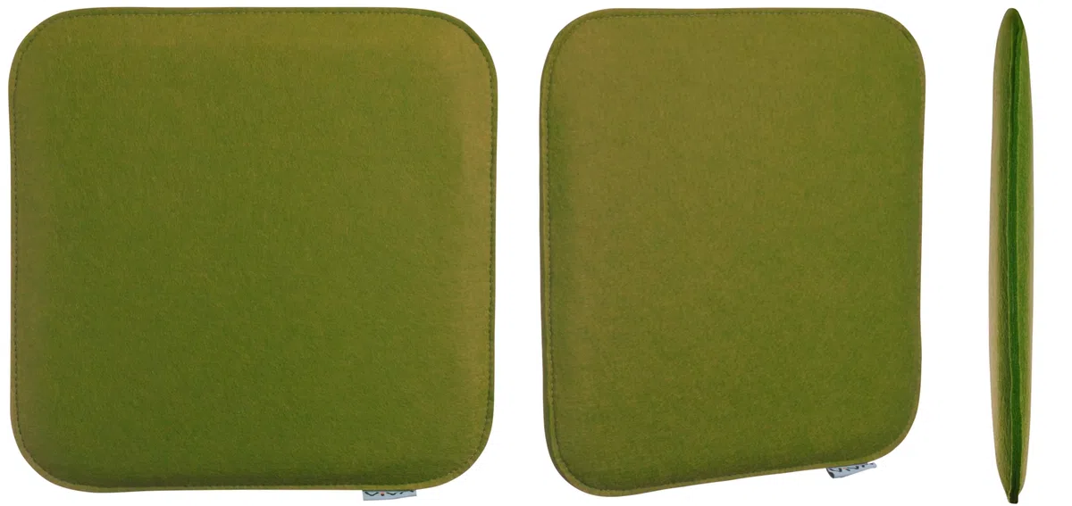 Cuscino per sedia in feltro 35 x 35 x 2 cm verde scuro 6 pezzi