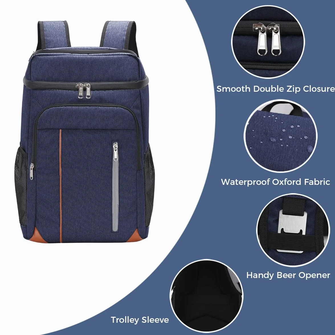 Zaino da Picnic 22 Litri Zaino Termico Porta Pranzo Borsa Frigo Isoterma per Campeggio Barbecue