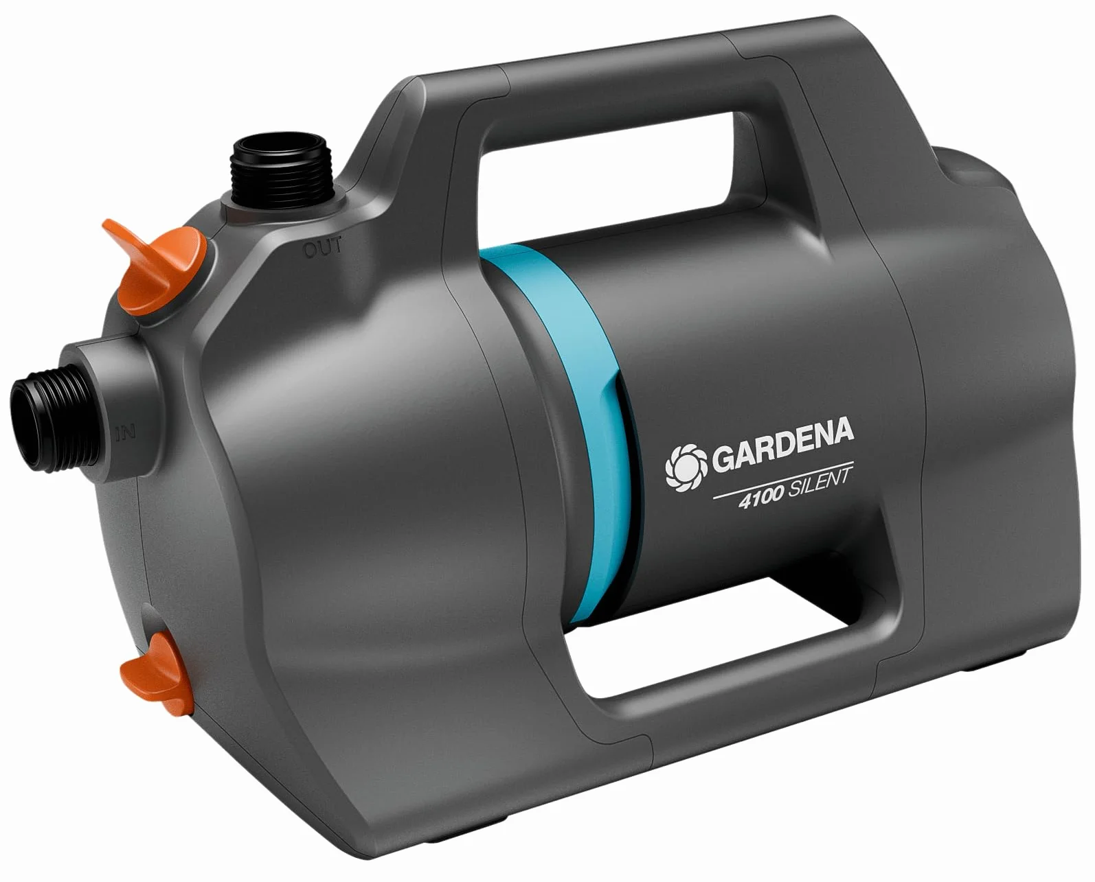 Pompa da giardino Gardena 4100 Silent: Pompa per irrigazione molto silenziosa e innovativa, portata 4100 l/h, motore da 550 W, 3,6 bar, impermeabile, a risparmio energetico (9050-20)