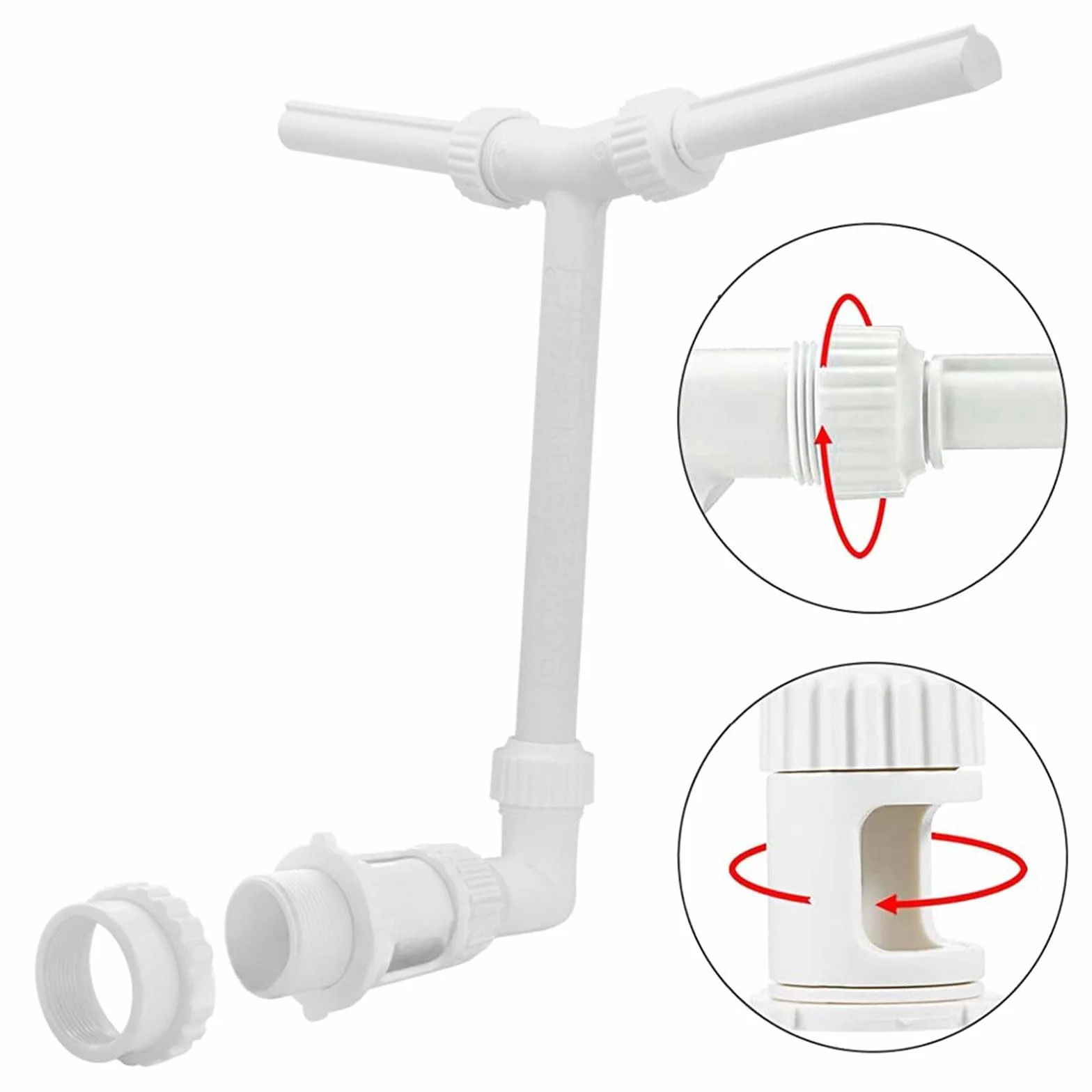 Fontana per Piscina, Fontana D'Acqua a Doppio Spruzzo, Piscina Cascata Fontana Spruzzatore, Fontane per Piscine a Cascata Spray,Fontana D'acqua a Doppio Spray,per Piscina Fuori per Terra e Sotterranea