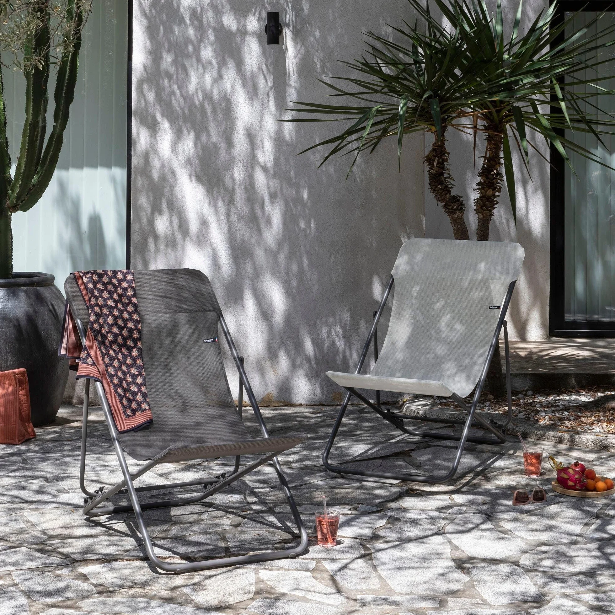 Lafuma Mobilier Maxi Lettino Grafite-Antracite Sedia regolabile leggera e stabile