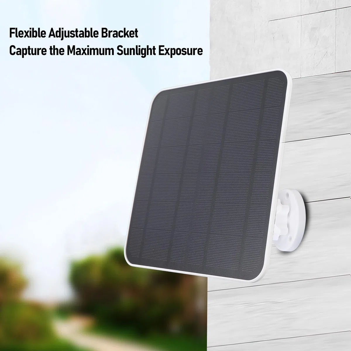 Pannello Solare Monocristallino 12W con Staffa Regolabile 360° per Esterno