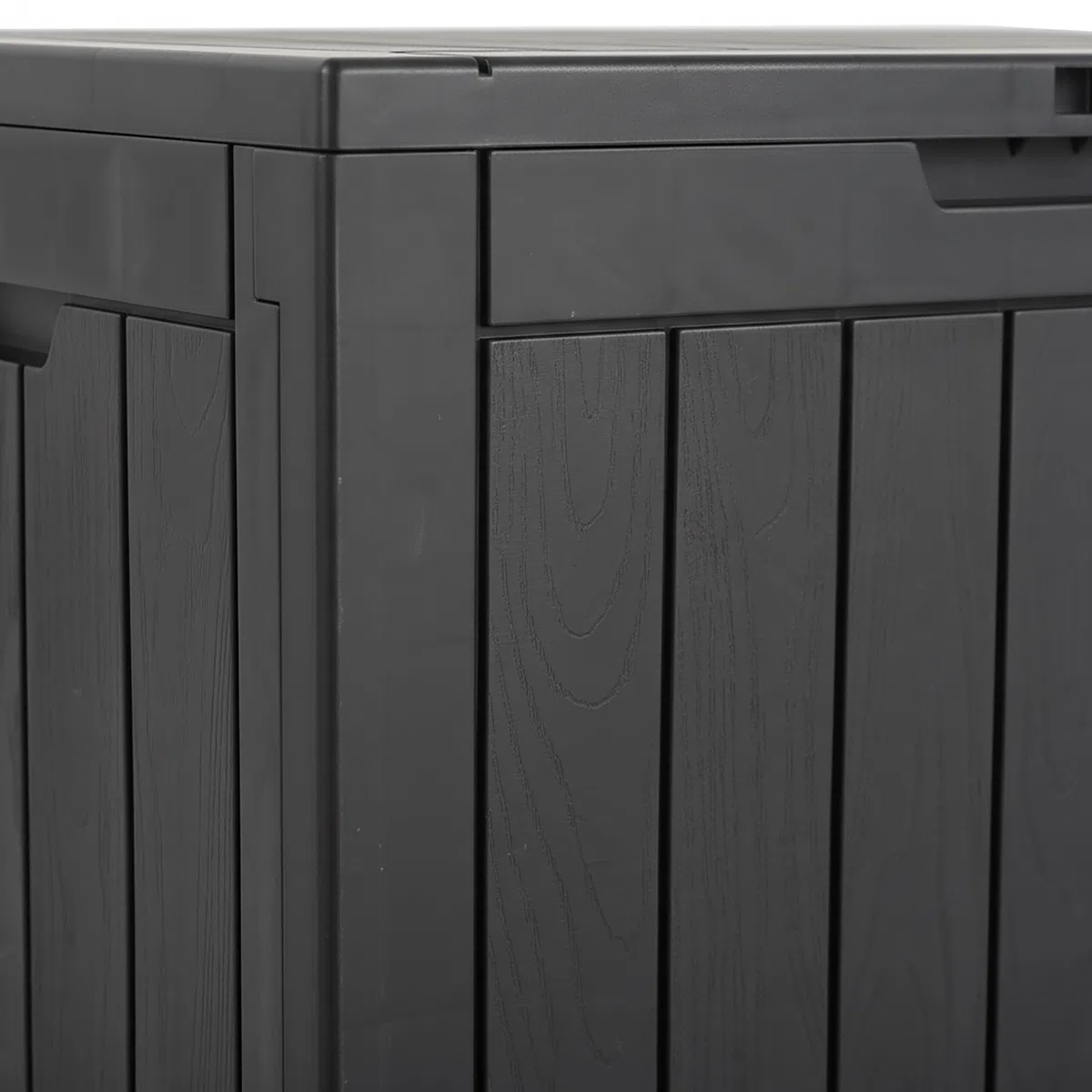 Relaxdays Baule da Giardino Resistente alle intemperie e ai Raggi UV con Cuscini e Attrezzi, 53x56x43 cm, Nero
