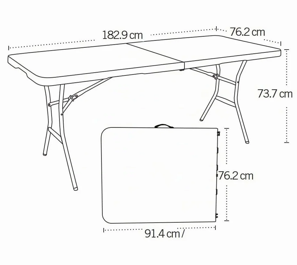 Lifetime arredo essenziale con tavolo 1,83 m