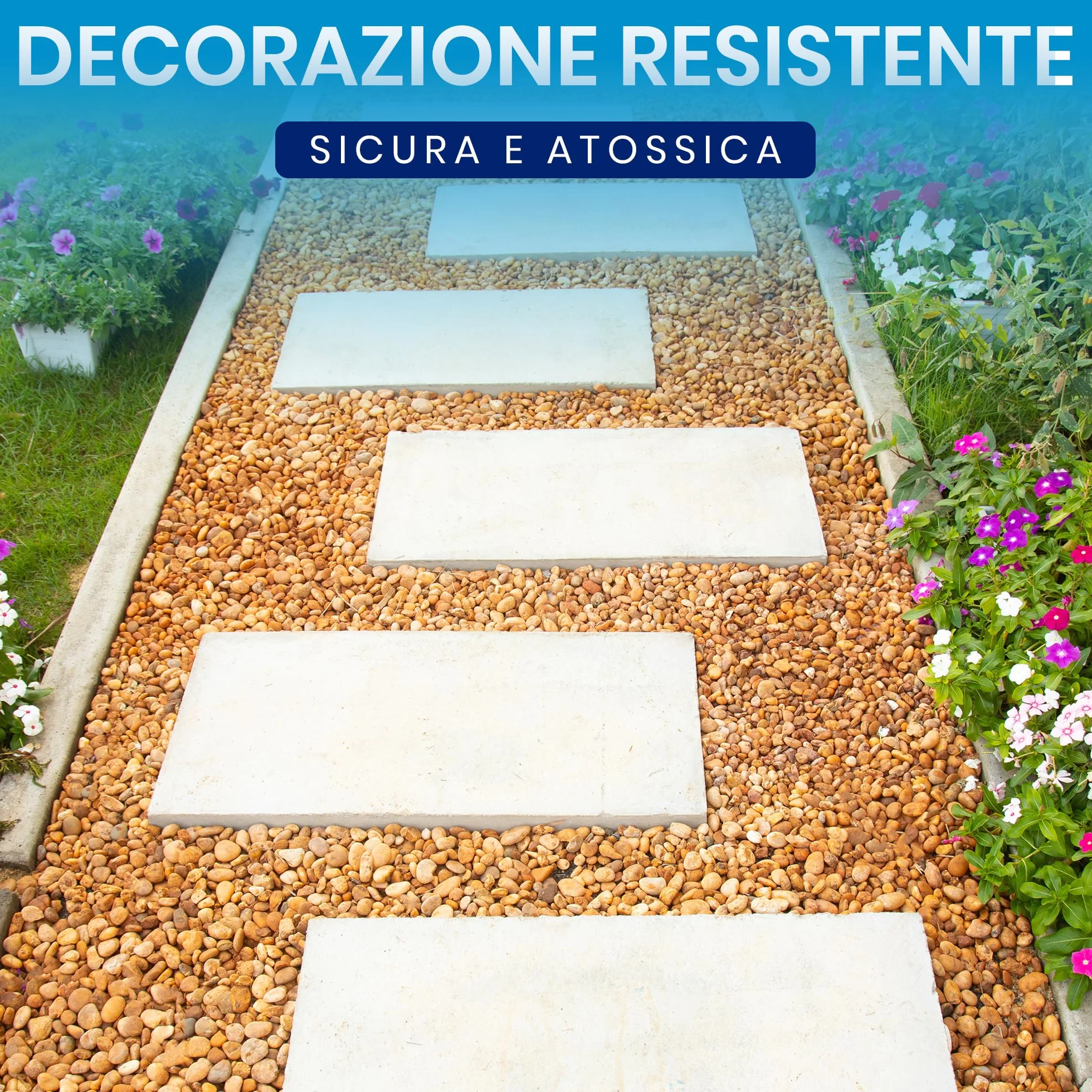 Legante per Ghiaia da Esterno 5 L | Colla per Sassi da Esterno | Colla per Ghiaia da Esterno Resistente | Perfetta per Ghiaia, Pietre e Pacciame | Ideale per Sentieri, Cortili e Giar