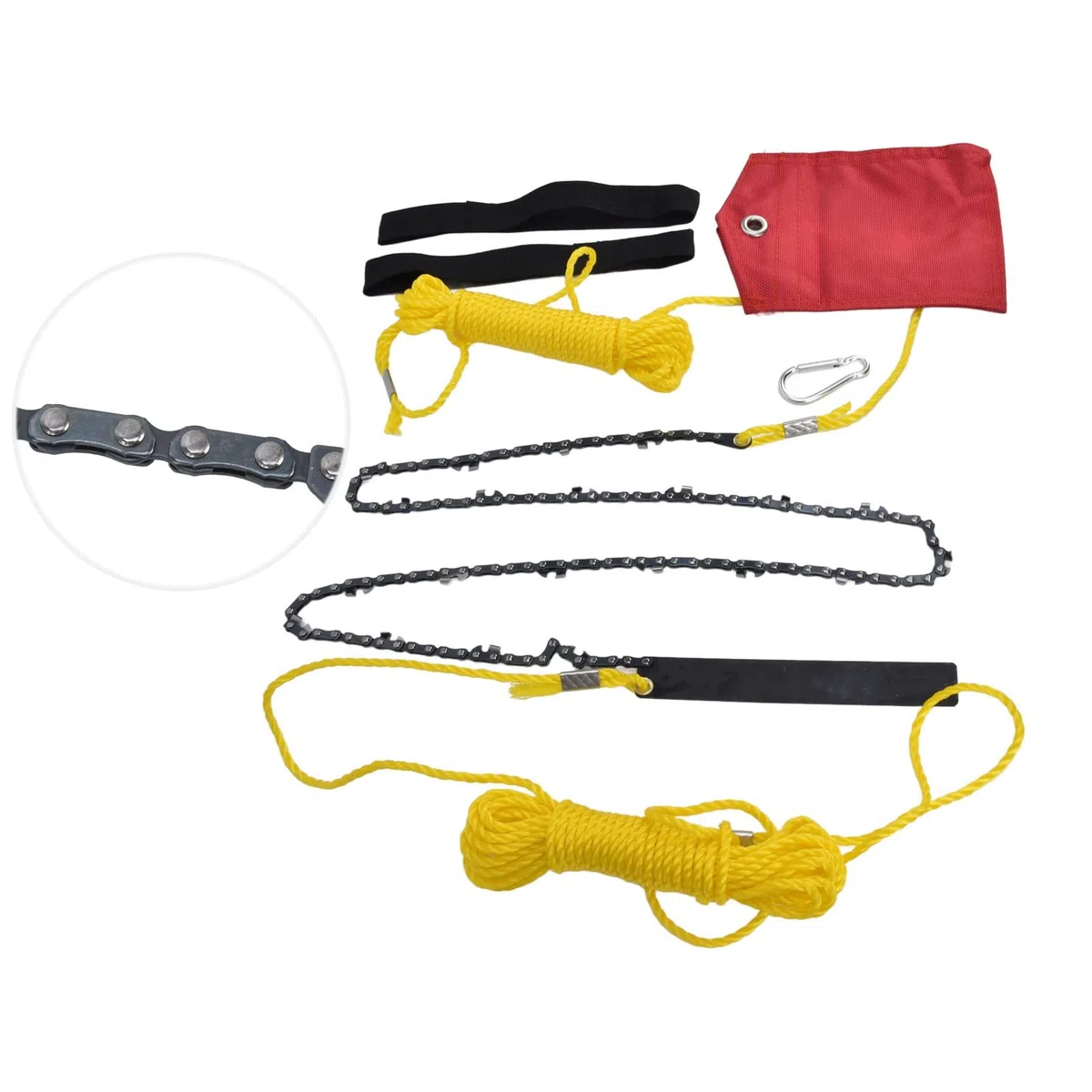 Sega a corda per alberi 48 pollici 63 denti kit corda motosega tascabile