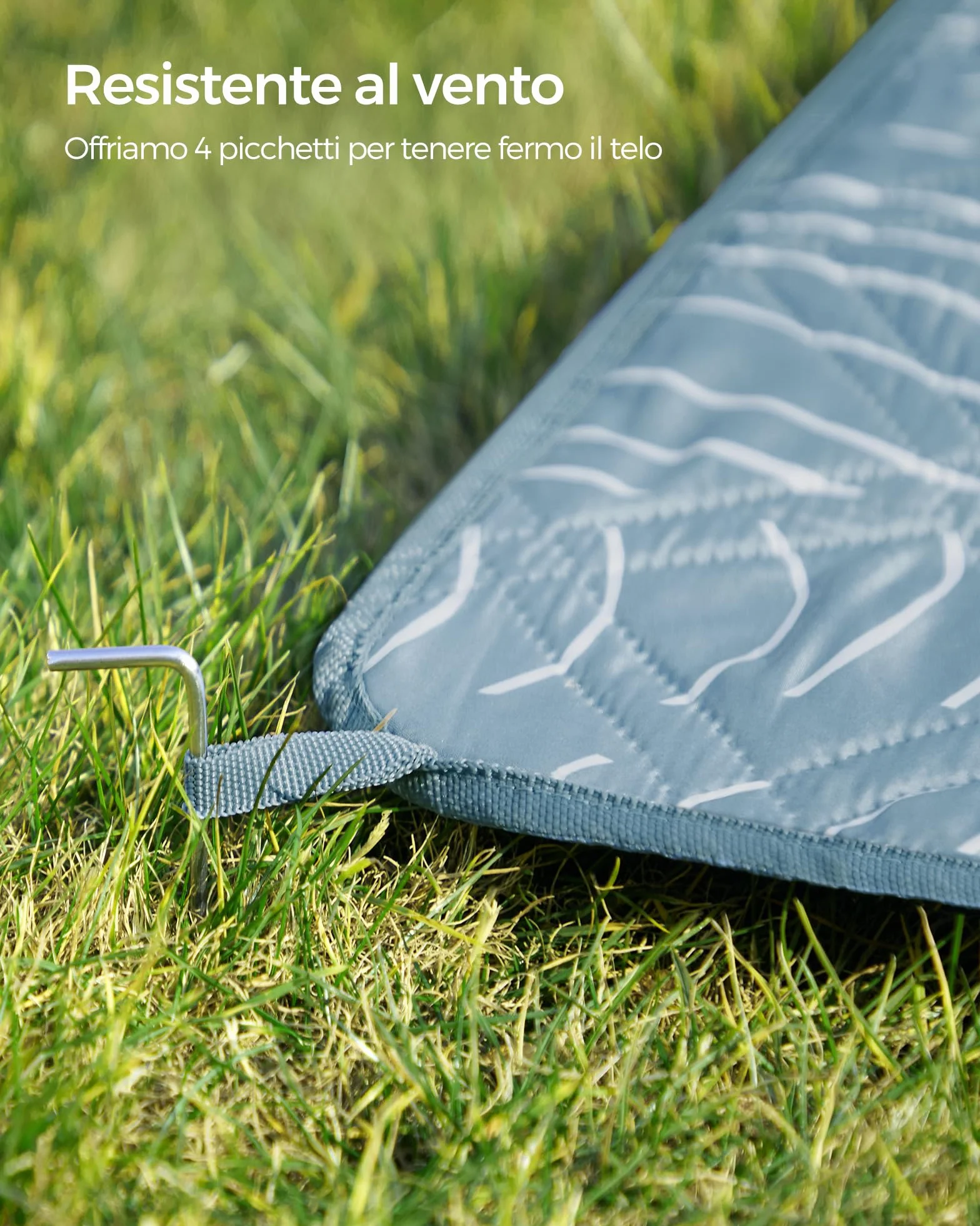SONGMICS Coperta Picnic 300x200 cm Impermeabile Lavabile Pieghevole GCM310Q03