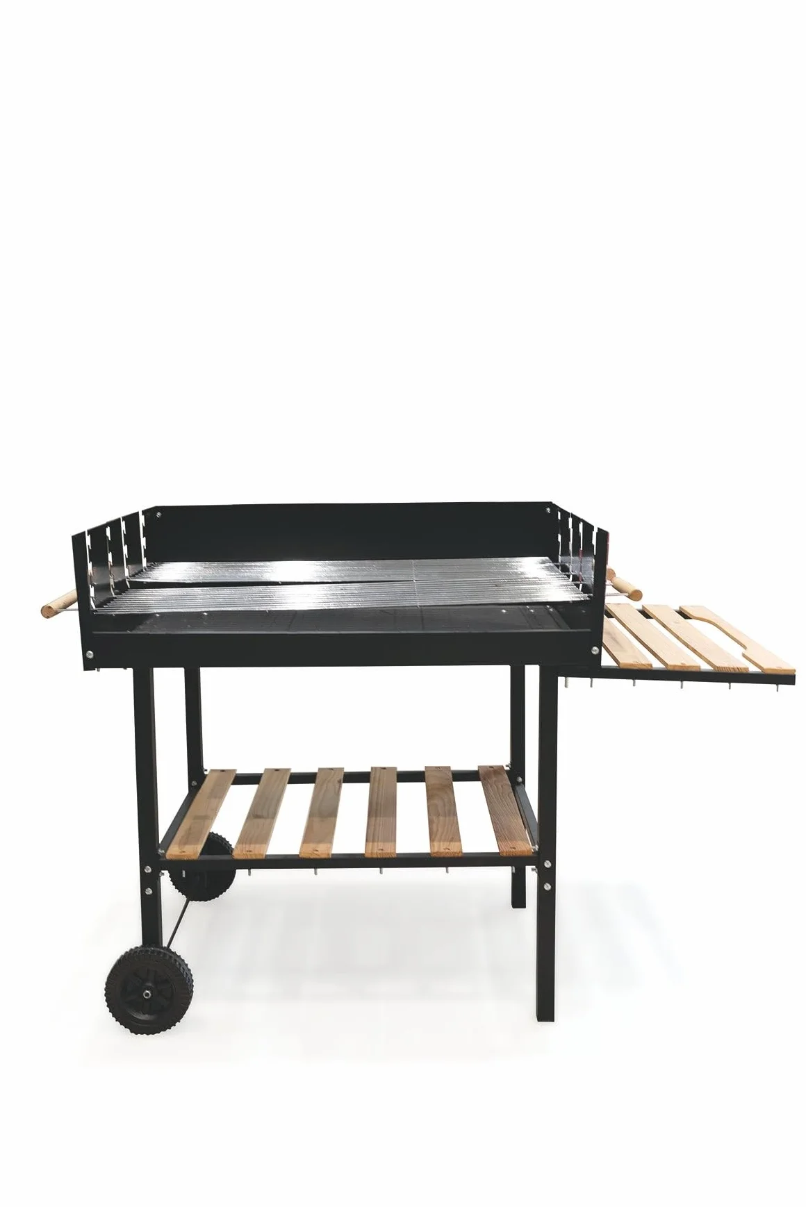 Galileo Barbecue con Ruote Rettangolare 126x56x87 cm Nero