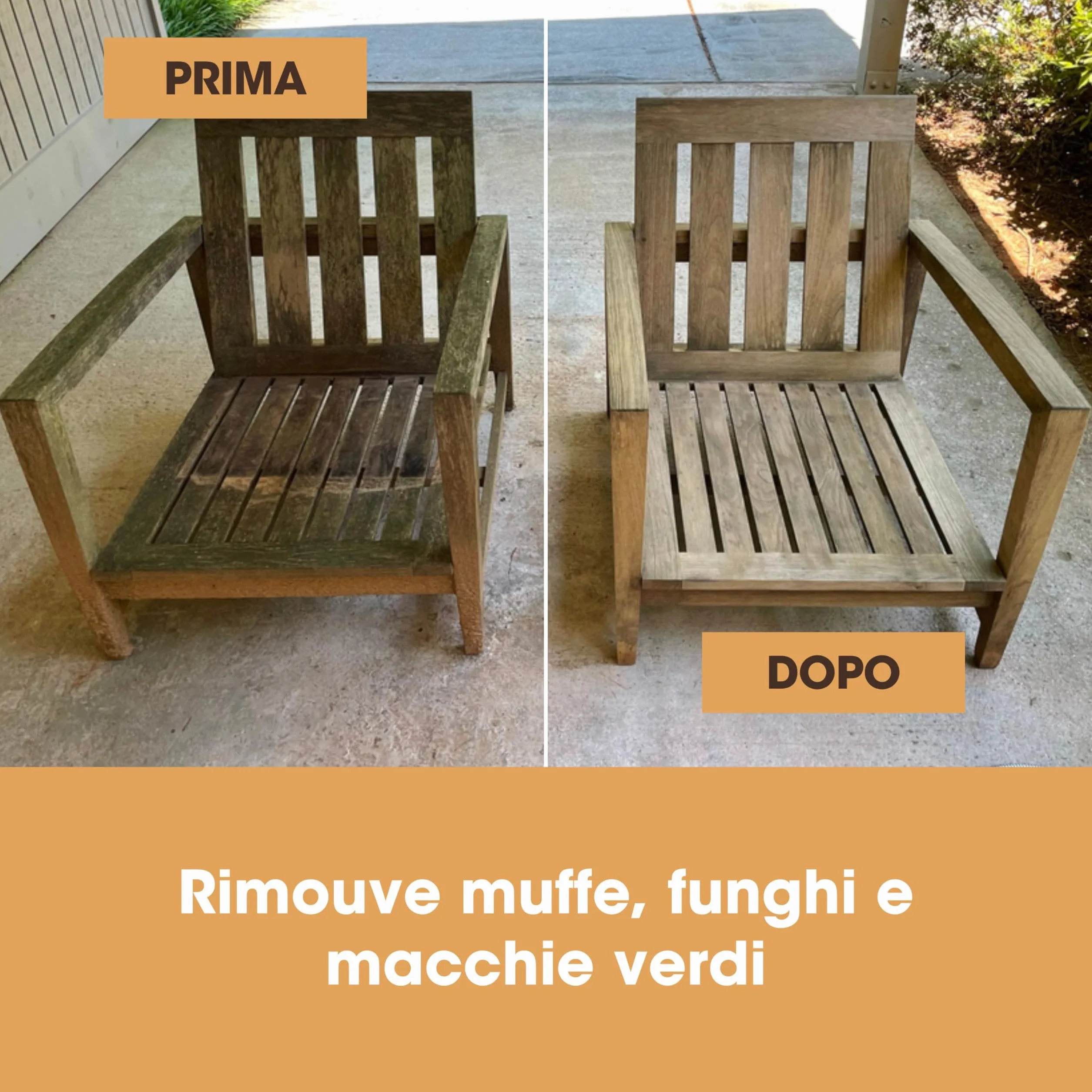 Kit cura teak - Pulisc e ripristina mobili giardino - Olio detergente schiarente