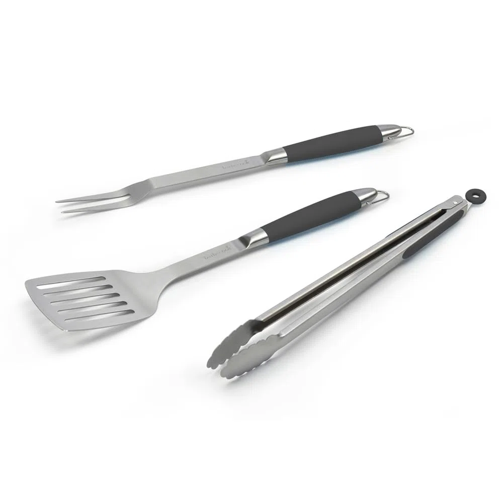 Barbecook Set di Utensili per Barbecue Black Pepper con Forchettone, Pinze e Spatola