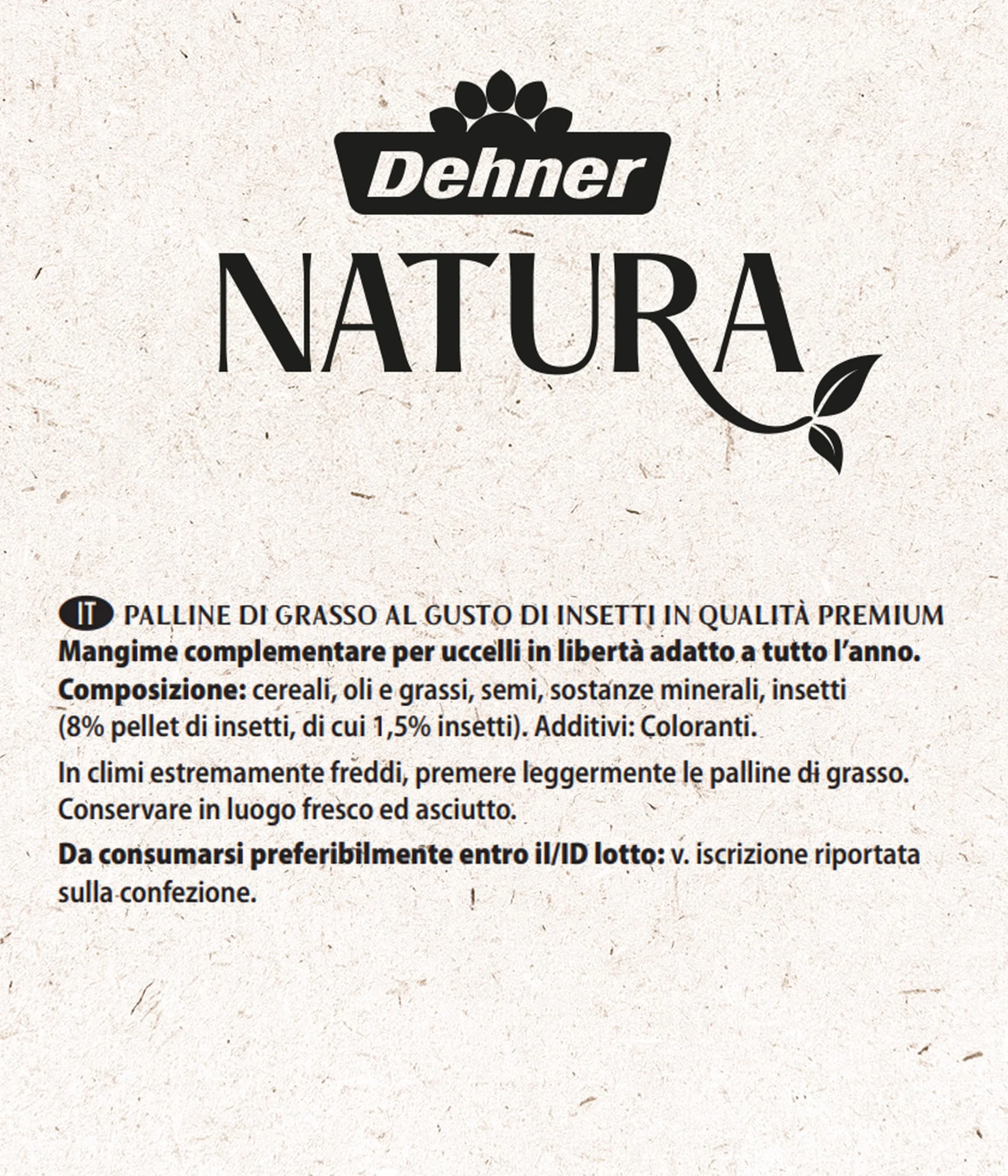 Dehner Natura palline di insetti senza rete per uccelli selvatici 100x90 g 9 kg