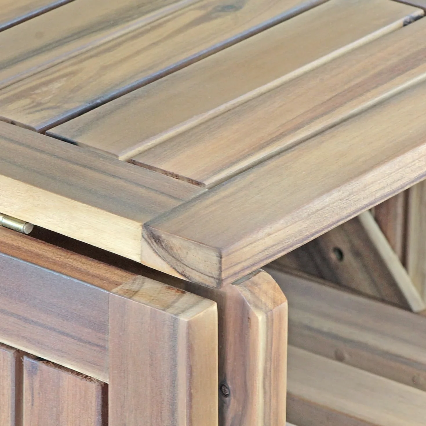 Brigros Estosa Set tavolo in legno da giardino Acacia 4 sedie pieghevole trasportabile