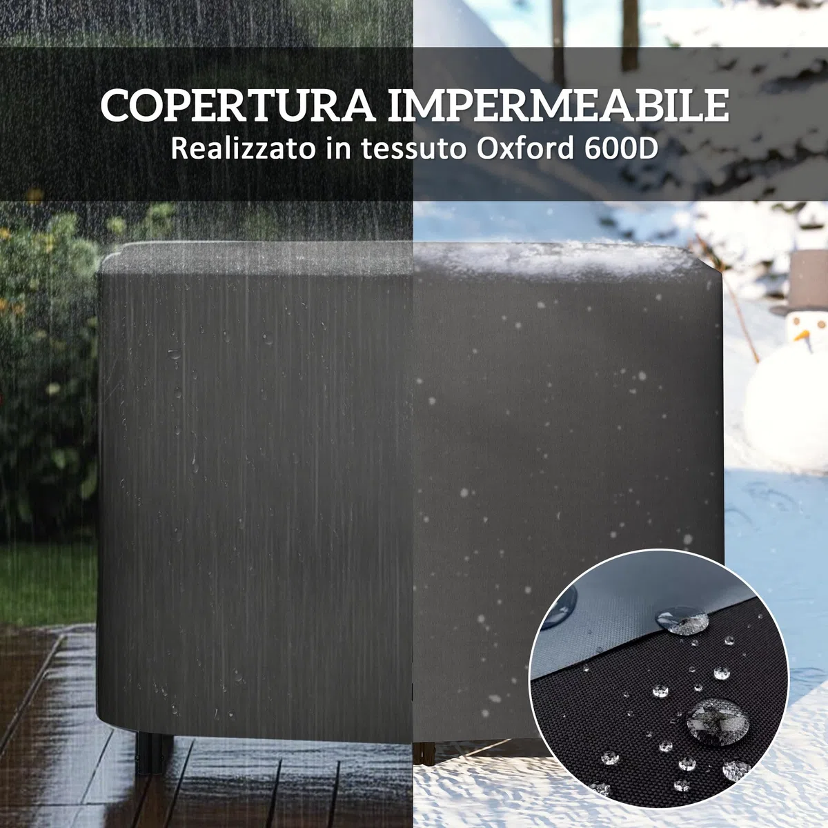 Outsunny Portalegna da Esterno in Metallo Impermeabile Regolabile Legnaia da Interno Borsa di Tela 120x36x99 cm Nero