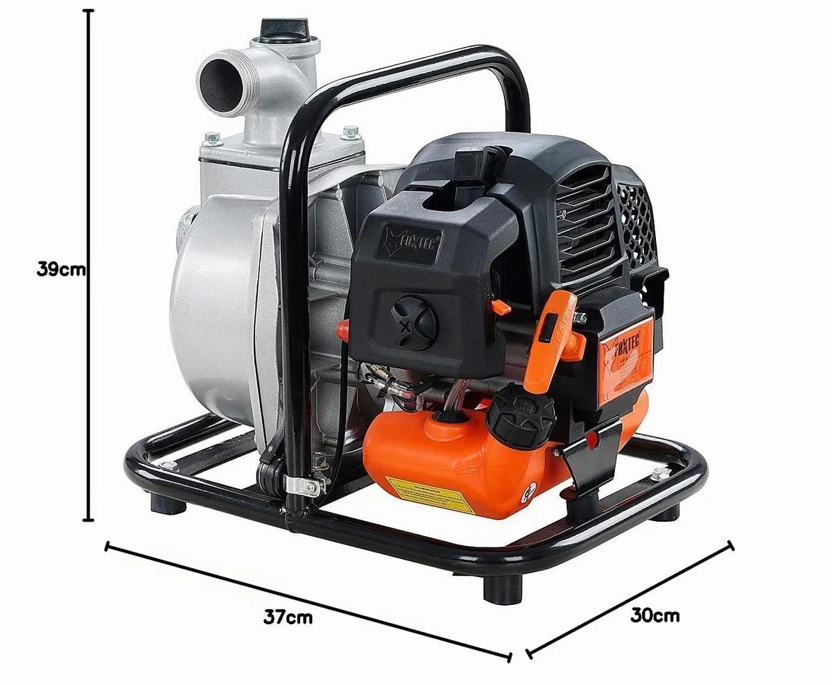 FUXTEC pompa d'acqua a benzina FX-WP152 con 15.000 l di portata e max. prevalenza 35 m pompa da giardino