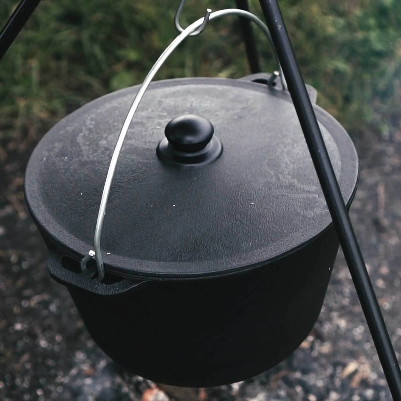 4BIG.fun Calderone 6L in ghisa pentola | Kazan con coperchio | Ghisa casseruola rotonda con coperchio | Asia Wok Kasan per fornelli a induzione, Cucina, Campeggio, Giardino, Barbecue