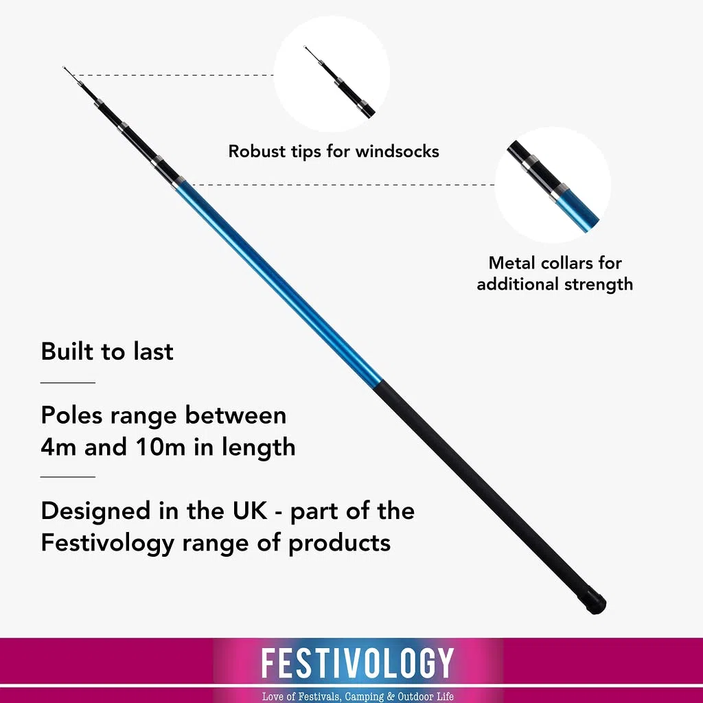 Festivology Asta telescopica 6 m per bandiera