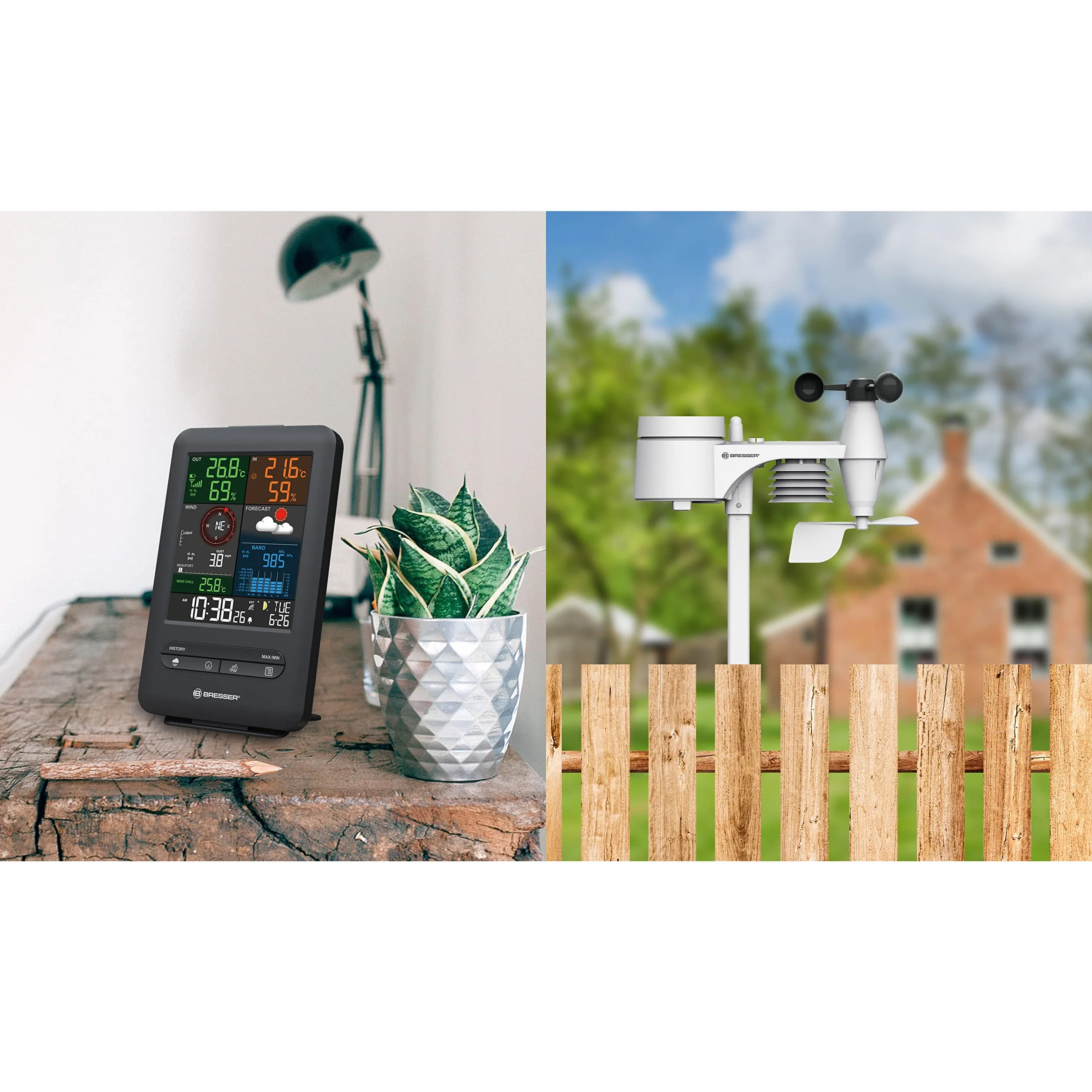 Bresser Centro Meteo 5 in 1 Beaufort con display a colori