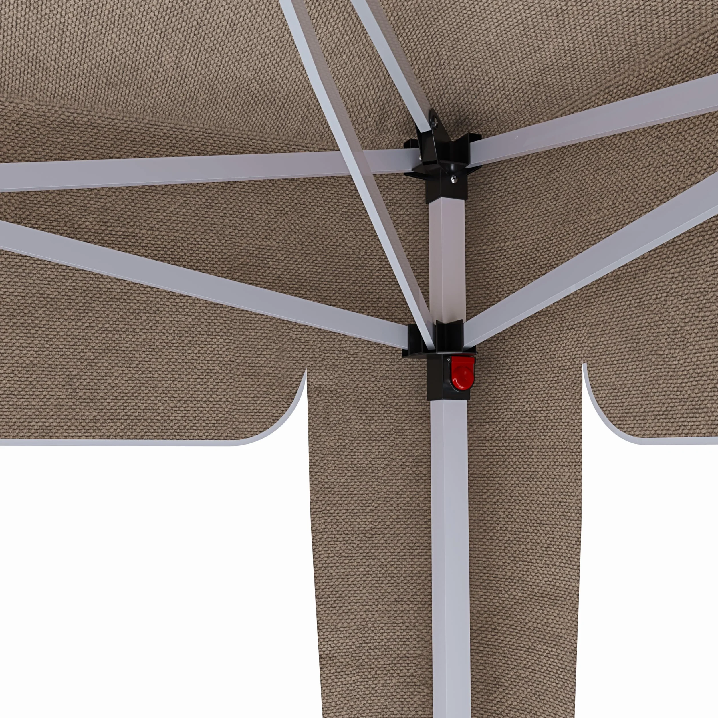 Gazebo Pieghevole 3x3m Idrorepellente Struttura Acciaio Copertura 160g/m² Tortora
