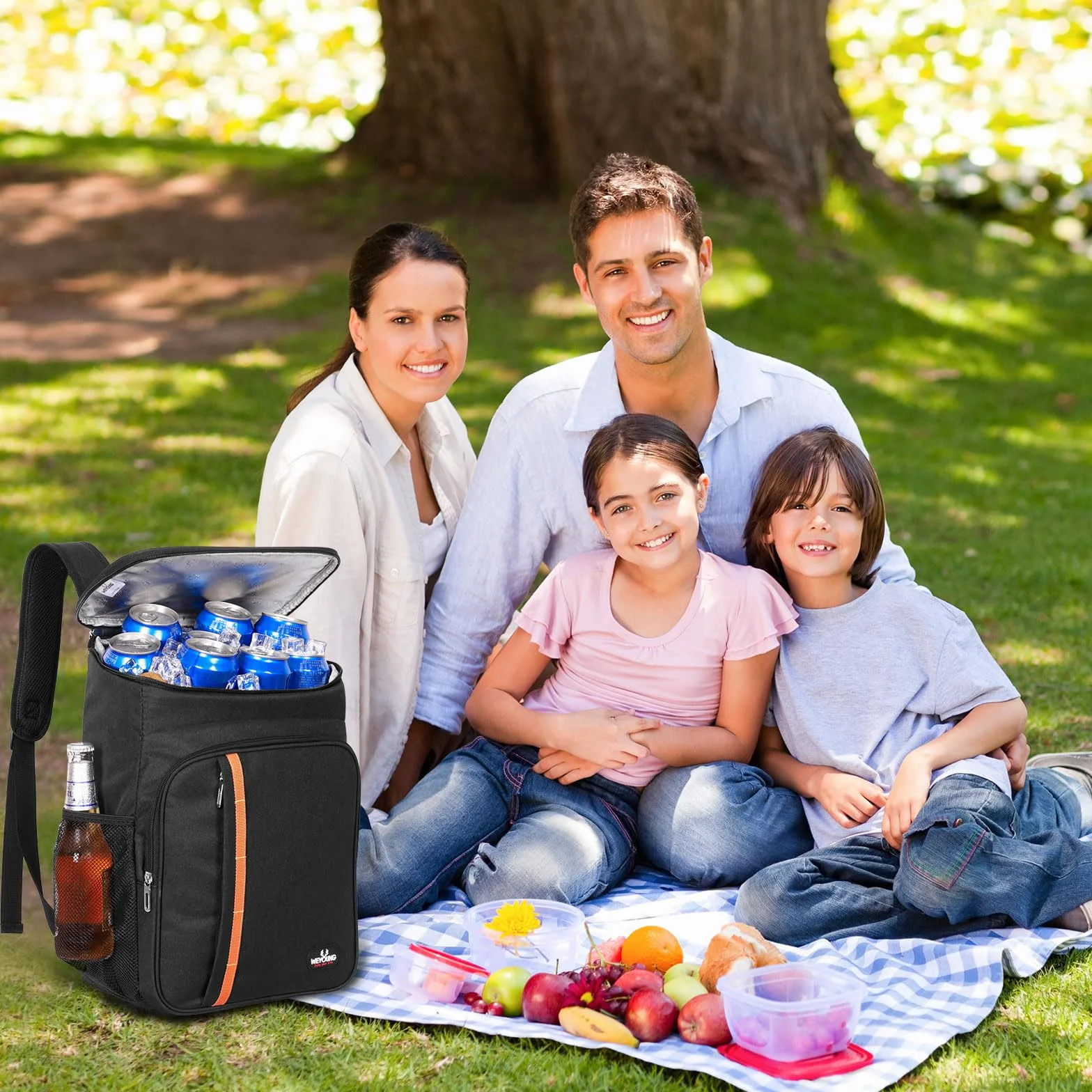 HEQUN Zaino Termica 23L Borsa Frigo Isoterma per Alimenti Picnic Escursionismo Campeggio