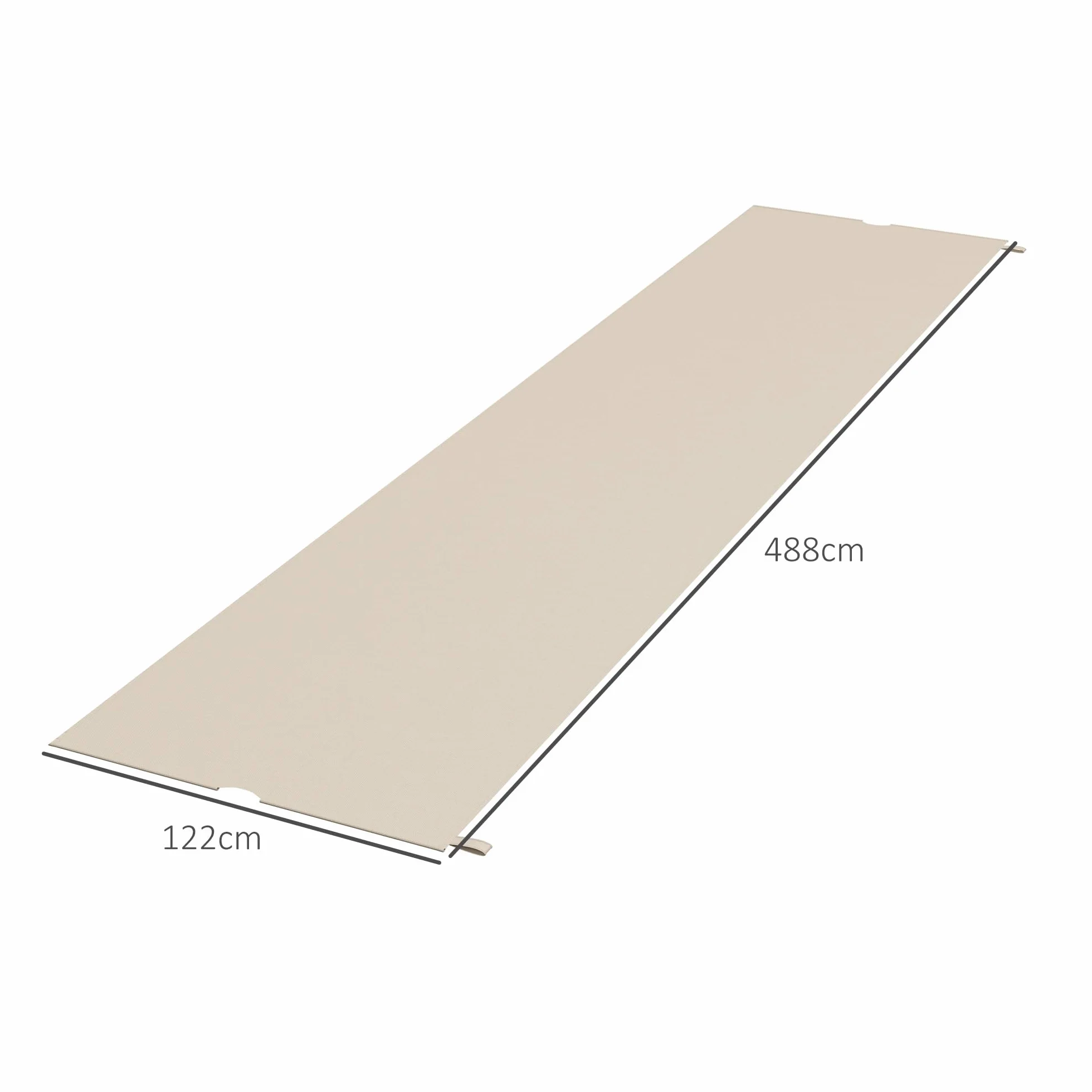 Outsunny Ersatzdach für Pergola 488 x 122 cm UV-Schutz Sonnensegel Terrassenüberdachung