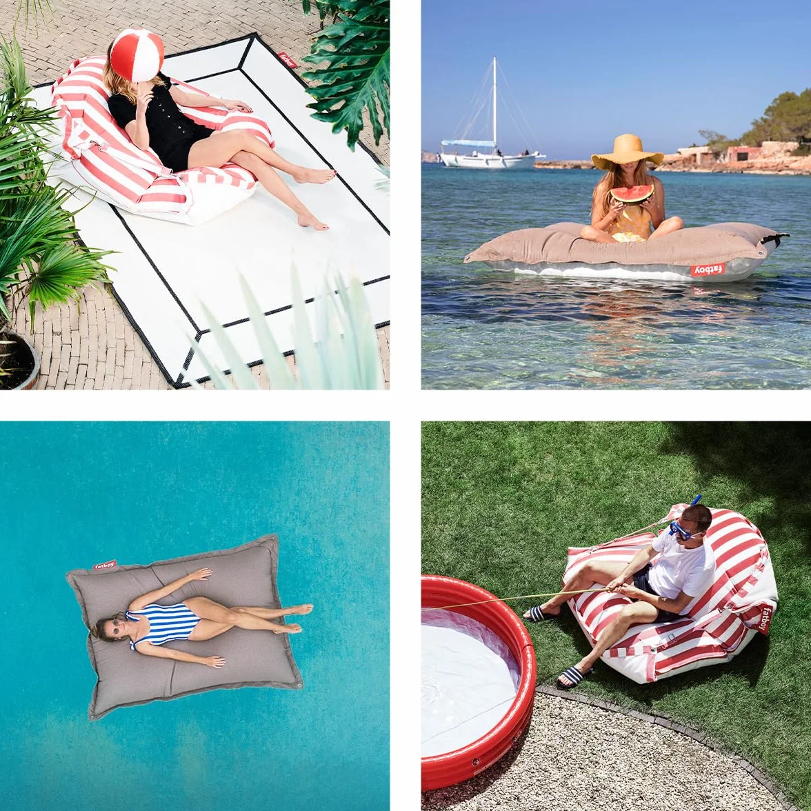 Fatboy Original Floatzac Nebbia Pouf per il suolo e sull'acqua Asciugatura rapida galleggiante