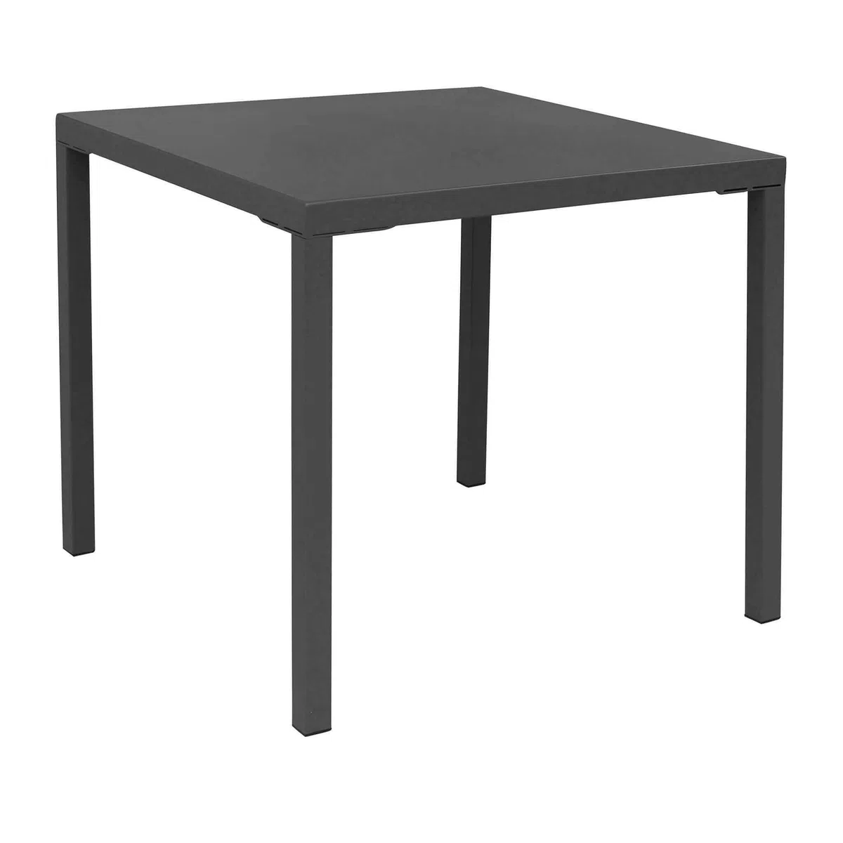 Milani Home Tavolo da Giardino Quadrato 80x80 cm Acciaio Antracite