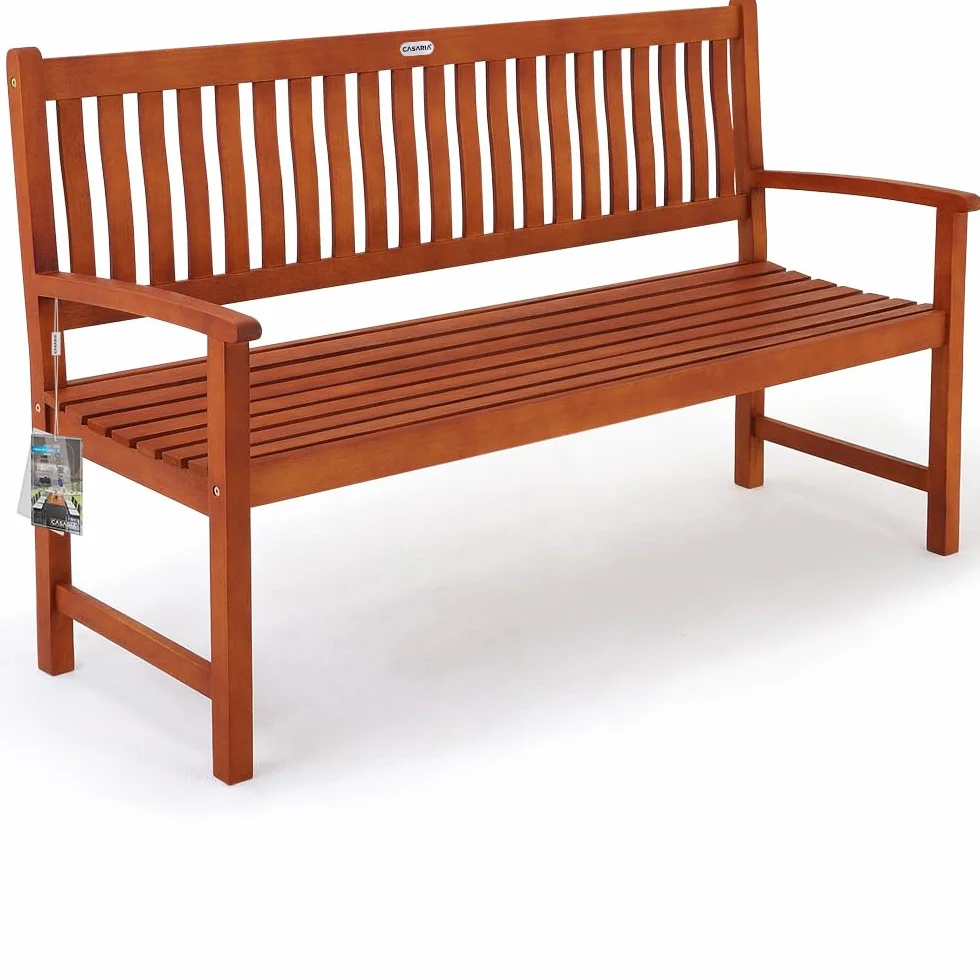 Deuba Panchina da Giardino 3 Posti Legno di Eucalipto Certificato FSC® Panca Interno Esterno