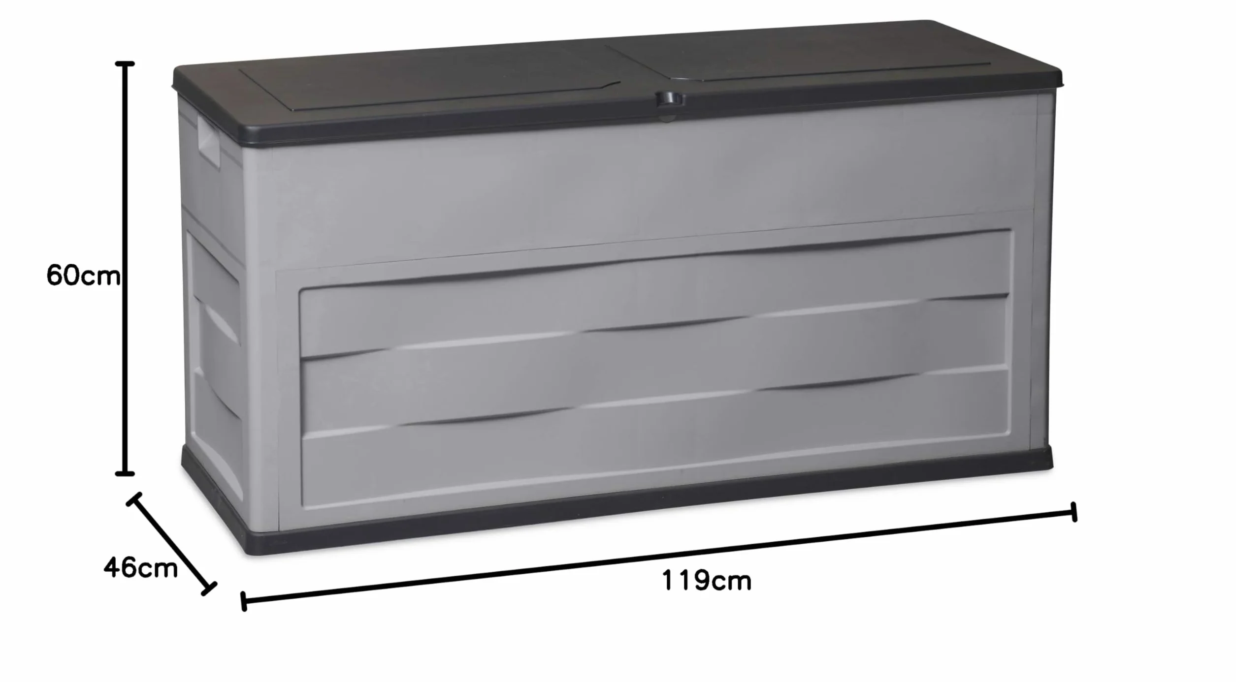 Toomax Ambition baule da giardino 320L portattrezzi 119x46x60h cm grigio tortora/nero UV