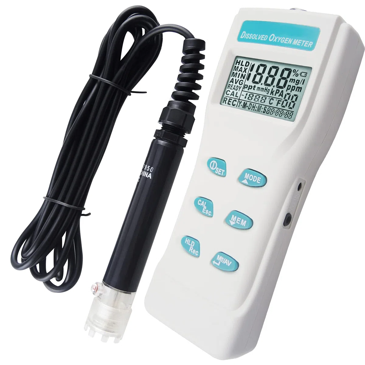 GAIN EXPRESS Professionale Digitale Grande LCD Disciolto Ossigeno DO Meter Tester di Qualità Dell'acqua con ATC 99 Funzione di Memoria