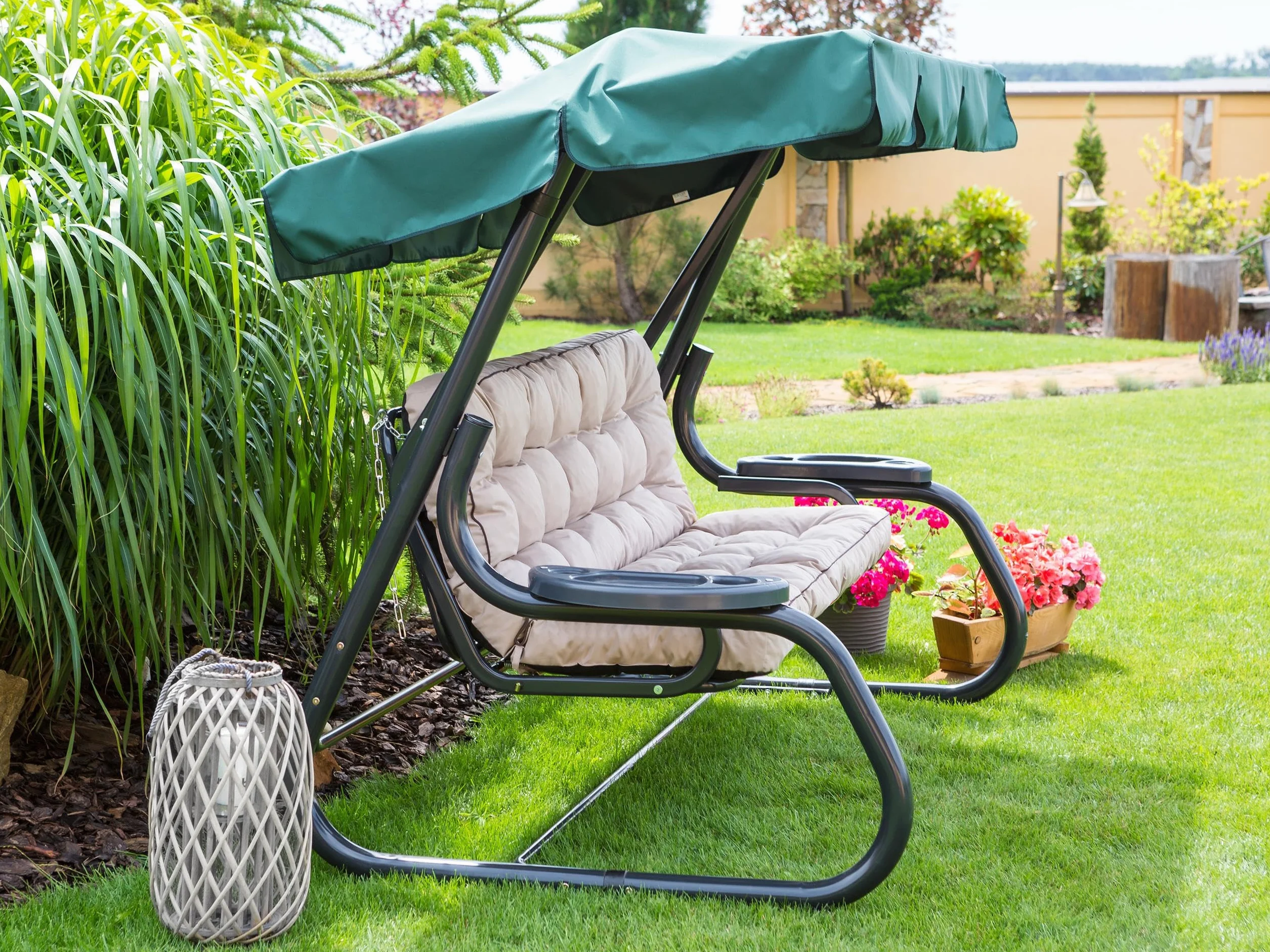 Cuscino per dondolo da giardino Hollywood con schienale, larghezza della seduta 180 cm
