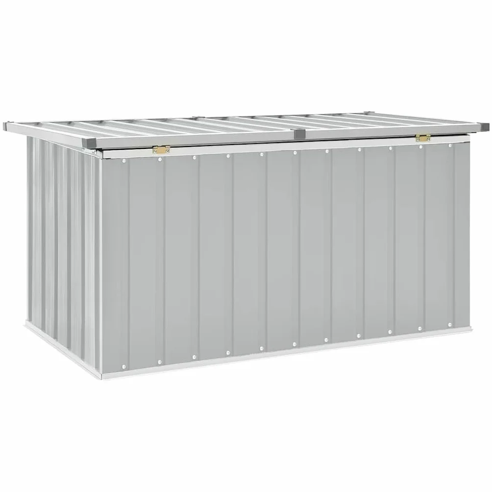 vidaXL Baule da Giardino Grigio 129x67x65 cm
