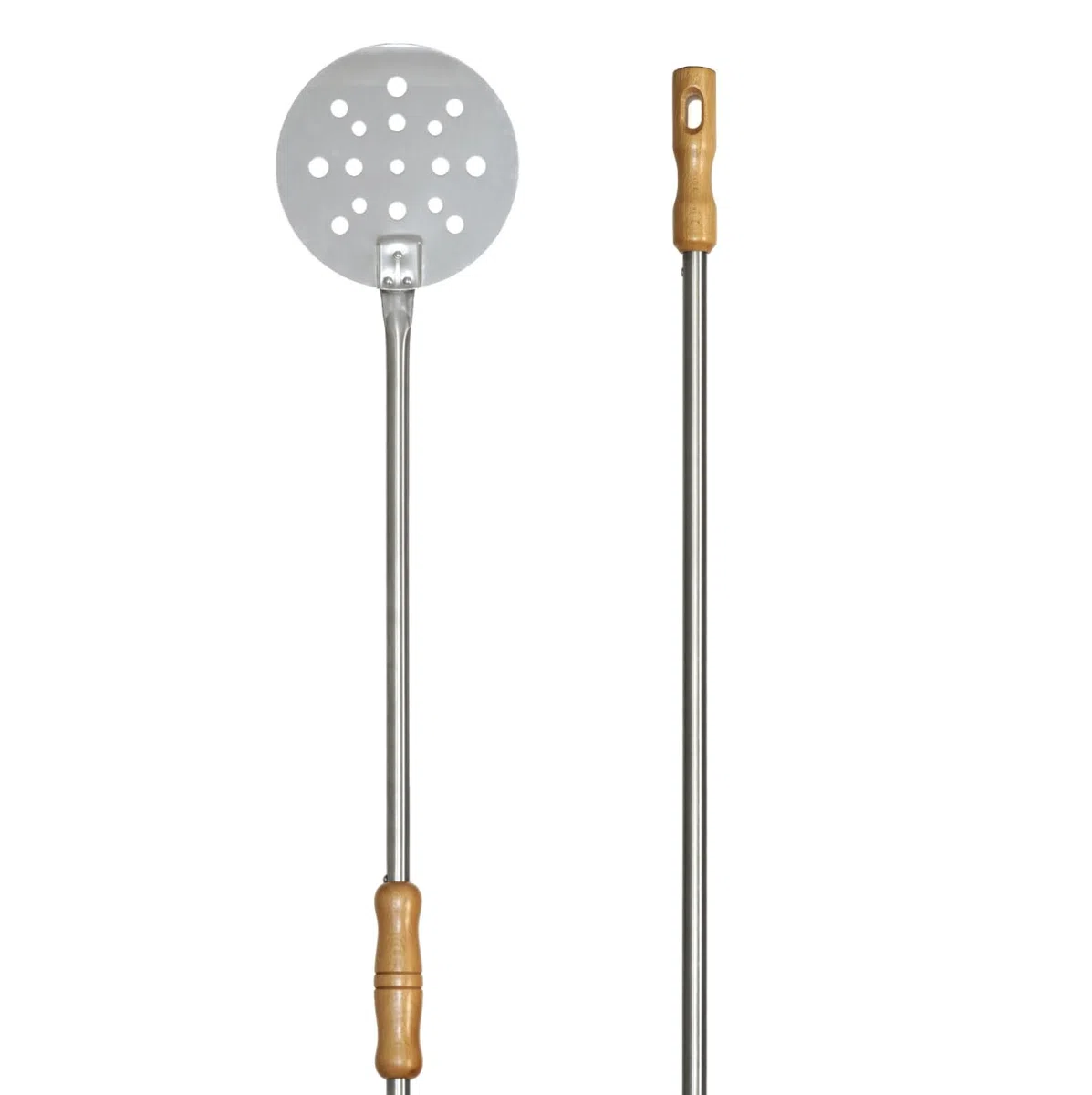 Pala per cuocere forata inox ø 18 cm h. 170 cm