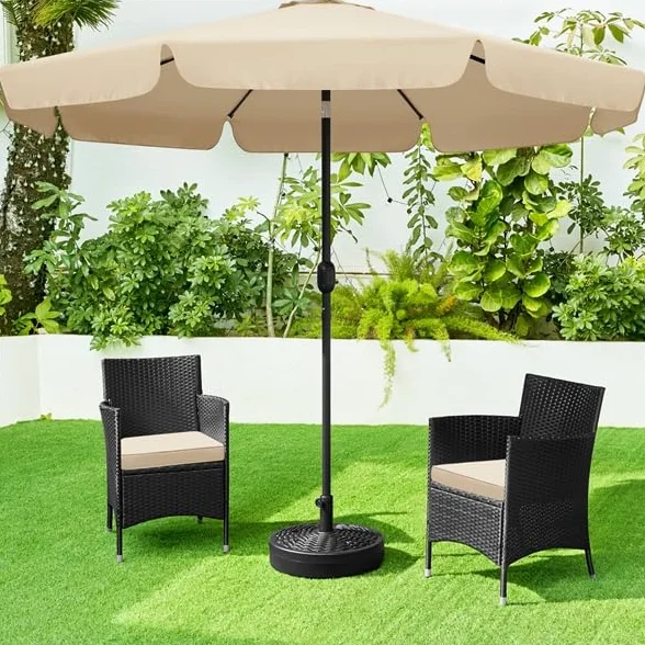 Yaheetech Base per Ombrellone da Giardino Riempibile 22L Ø38mm Ø48mm Nero