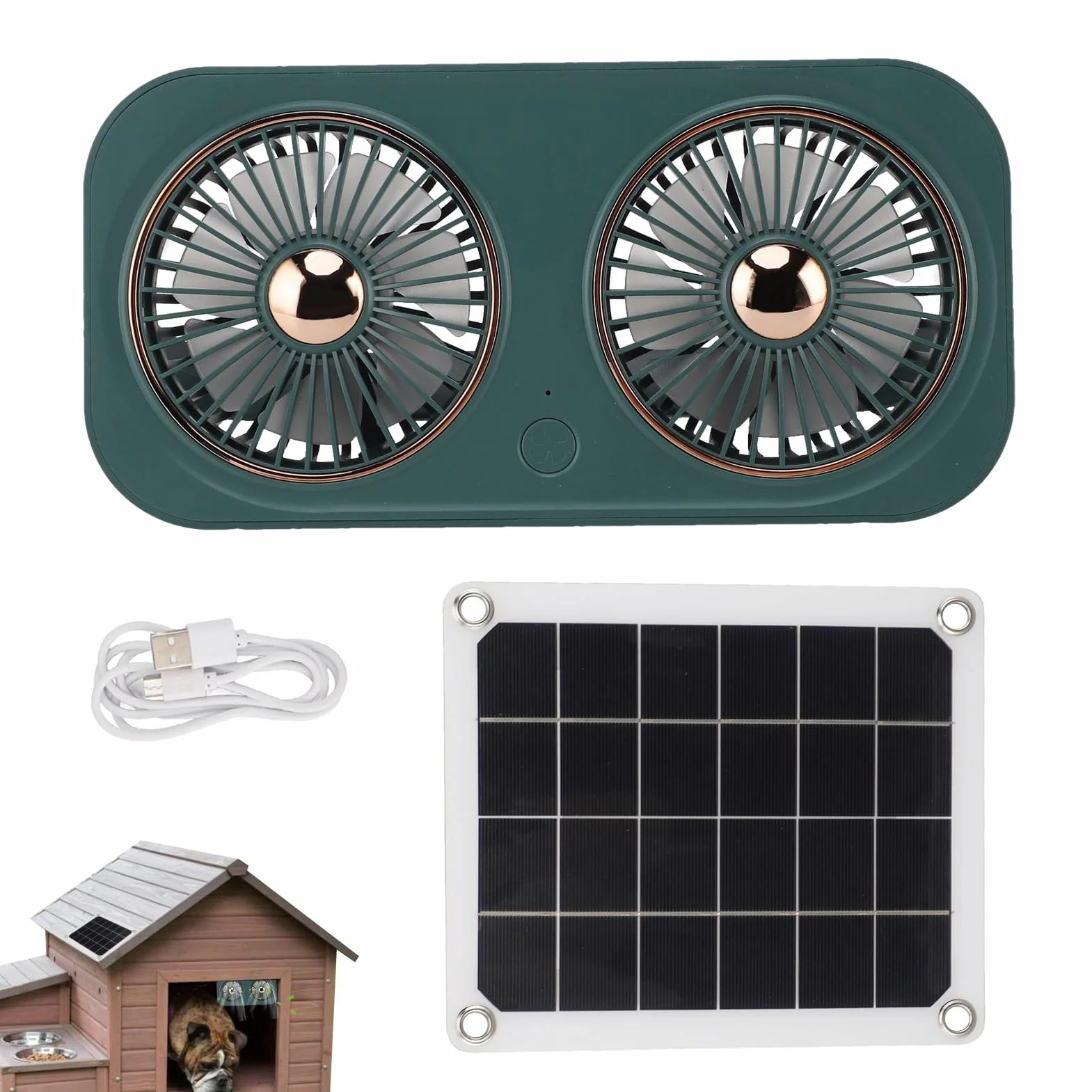 Ventilatore per cani e gatti 20 W resistente alle intemperie compatto per esterno serra cantina
