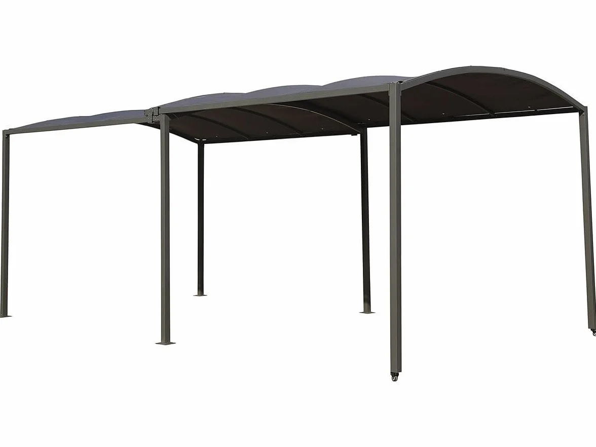 Habitat et Jardin Mathis Tettoia in Metallo Estensibile 303/566 x 295 x 240 cm Antracite