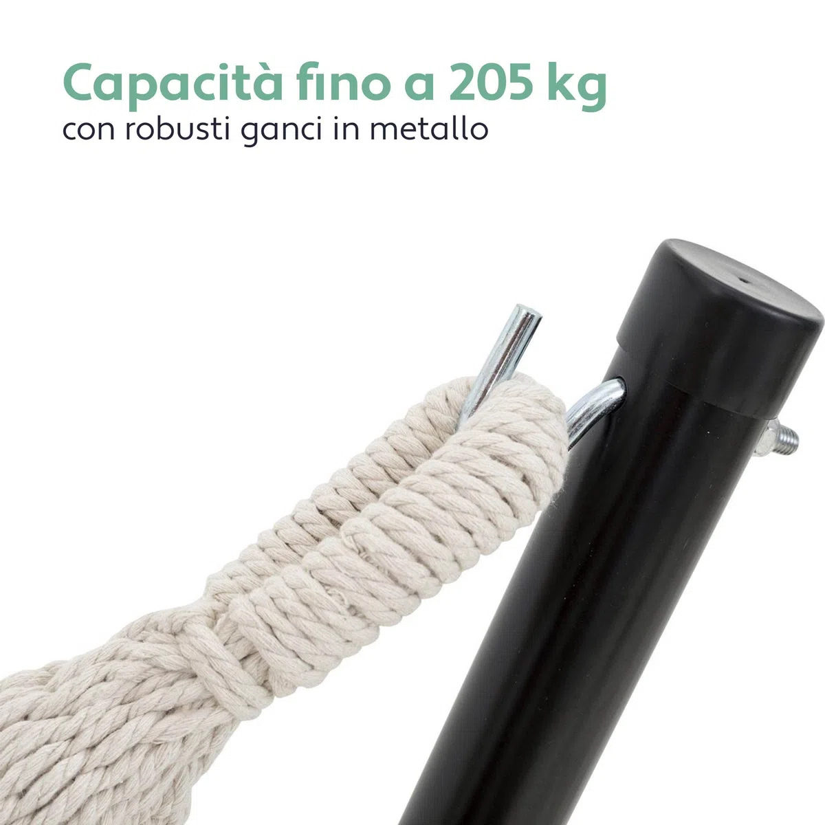 VITA5 Telaio Amaca Regolabile per Ore di Rilassamento - Supporto Amaca Perfetto per Riposarsi Insieme - Sostegno Amaca in Acciaio Resistente e Duraturo - Struttura Amaca Portatile da Interno o Esterno