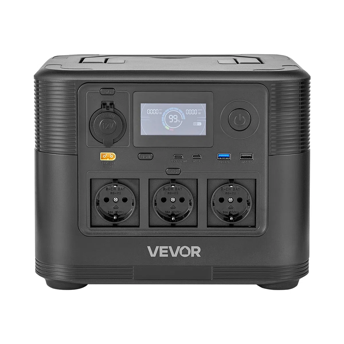 VEVOR Centrale Elettrica Portatile Generatore Solare da 1800 W Batteria di Backup LiFePO4 da 1008 Wh con 8 Porte di Uscite per Campeggio Viaggio Camper Emergenza, Pannello Solare Non Incluso